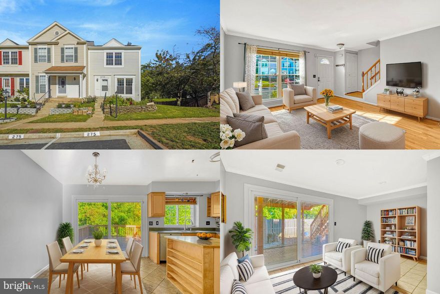 Welcome to this charming end-unit townhouse offering a blend of comfort and convenience. Inside, the family room greets you with beautiful hardwood floors and a convenient half bath nearby. The spacious kitchen features a casual dining nook and a door leading to the deck, where you can relax while overlooking the common area. Upstairs, you'll find hardwood floors throughout, three bedrooms with vaulted ceilings, and an updated full bath that was completely redone just two years ago. The lower level offers a walkout basement, laundry area, another full bath, and a versatile rec room that can also serve as a potential fourth bedroom if needed. This home is ideally located close to shopping, dining, and major commuter roads, making it perfect for both relaxation and accessibility. Don’t miss the opportunity to make this home yours!

** Accepting Back up Offers**