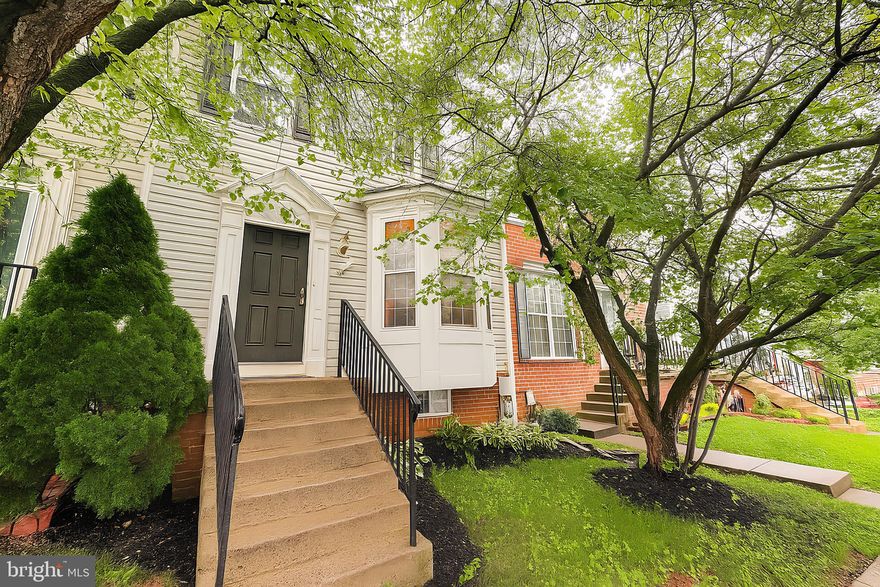 This property boasts a prime location, ideal for those seeking a starter home, conveniently situated near the college and Ft. Ditrick military base. The open concept floor plan provides ample storage spaces, complemented by beautiful hardwood flooring that enhances the overall ambiance. The peninsula kitchen offers extra counter space and a bar, complete with updated stainless steel appliances and a stylish countertop. A bay window in the dining room adds charm, while the spacious living room provides comfort and relaxation. The large primary suite features a full bath, dual vanity, vaulted ceilings, and 2 walk-in closets. The finished walk-out basement includes a family room, roughed-in plumbing for an additional bathroom, a storage room, and laundry facilities. Outside, the partially fenced backyard adds privacy, with 2 assigned parking spots (#544) and visitor parking close by. Located adjacent to Overlook Park and a short distance from bus #10, this property offers direct access to major highways and is just minutes away from various shopping centers, restaurants, and downtown Frederick. Additionally, the seller is offering a one-year home warranty for added peace of mind.