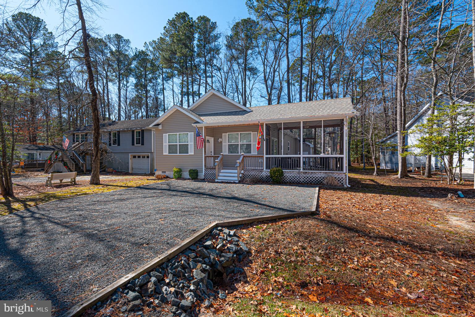 Welcome to your ideal retreat! This charming 3-bedroom, 2-bathroom rancher, built in 2015, is a rare find that effortlessly combines comfort and contemporary style. Lightly lived in as a second home, this property is in immaculate condition and ready for you to call it home or turn it into an income-generating vacation rental!
Step inside to an inviting open floor plan that includes a bright and airy living area, perfect for relaxation and gatherings with friends and family. Enjoy three generous bedrooms, including a serene master suite with a private en-suite bathroom, offering a peaceful retreat. Step outside and enjoy a large screened in porch that is perfect for enjoying a bushel of MD Crabs & cocktails with family and friends! This home has it all and comes fully furnished for an easy turn key investment property or the perfect place to call home! Property currently has rentals for the 2025 season.