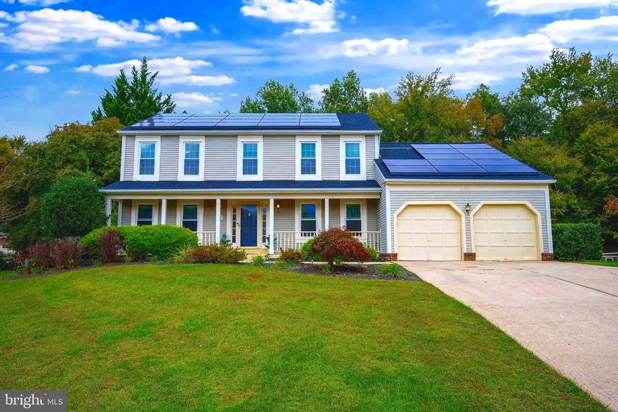 **OPEN SAURDAY 10/25 FROM 1 PM - 3 PM** This spacious 4 bedroom / 3.5 bath home features over 3,800 square feet of finished space and is located within the serene confines of the Montpelier Woods community. Situated on a picturesque .46-acre home site at the end of a quiet cul-de-sac, this traditional colonial style home includes an inviting covered front porch, fenced yard backing to mature hardwood trees, and a private in-ground pool. The two-story entry is finished in oak hardwood and is flanked by a living room and study/den with access to a full bathroom. The kitchen is located in the rear of the home and opens on one side to a formal dining area, and to the other side, a dinette with bay window and a spacious family room with vaulted ceilings and a brick wood burning fireplace - all with views of the deck, in-ground pool, and serene wooded backdrop. The upper level showcases the primary bedroom with adjacent sitting area, vaulted ceilings, dual closets, and an inviting bathroom with a jetted tub, separate shower, and a double bowl vanity. Rounding out the upper level are three generously sized bedrooms and a shared hall bath. The finished lower-level provides ample space for additional entertaining - replete with a powder room, wet bar niche, built-in storage cabinets, tract lighting, and a staired exit to the backyard and pool.  New architectural shingles roof in 2022.  Replacement windows in 2023.  Trane HVAC system is only 9 years young. Fresh neutral paint and new carpet from top to bottom in 2025. This home shines! So convenient for your daily commute with quick access to the B.W. Parkway. 35 minutes to D.C. and Baltimore. 25 minutes to BWI and Ft. Meade. 10 minutes to the Laurel MARC station.