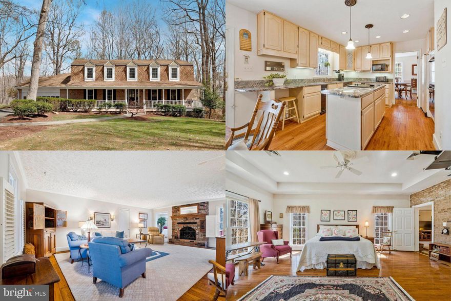 Tucked away on a private and peaceful 5-acre lot in picturesque Clifton, a true sanctuary of charm and comfort!  Enjoy sitting on your very private front porch to enjoy morning coffee or just quiet conversations after a long day of work.  The well-integrated addition offers a main level Primary bedroom with hardwood flooring, tray ceiling, an expansive spa-like bath and large walk-in closet.  The eat-in kitchen has plenty of counter space, double oven, center island and cabinets for storage.  The family room is great for entertaining with hardwood flooring, a gas fireplace, wet bar/coffee bar just waiting for you!  There is a formal dining room and living room with half bath that finish off the main level.  The upper level features a second Primary bedroom with attached bath, 3 additional large bedrooms and hall bath.  The basement is an entertainers dream with a bar area, pool table room, rec room and family room with a gas fireplace and walkout to a private back patio with scenic views of the natural wildlife.  The expansive rear deck looks to this serene retreat and is great for barbecuing and gatherings or just unwinding.  Ideally situated near scenic parks, trails and historic village of Clifton - with charming shops and restaurants - this home offers the perfect mix of tranquillity and convenience.  Don't miss out on making this home yours!!