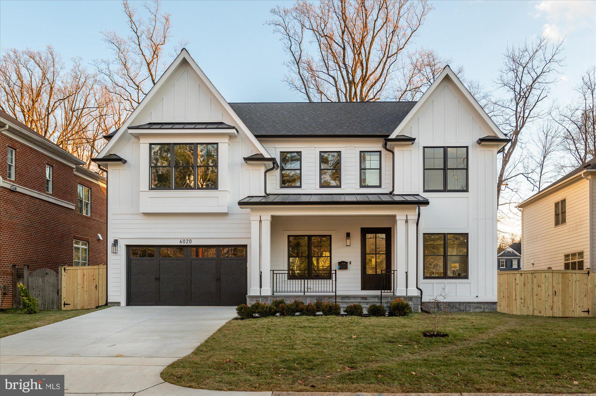 Open house canceled ! Welcome to 6020 Wilson Lane, a distinguished residence nestled in the heart of Bethesda, MD, set on a generous 10,149-square-foot lot. This elegant, newly constructed home by ERB Development, offers a harmonious blend of classic charm and modern convenience, featuring an expansive living space thoughtfully designed to accommodate both intimate gatherings and grand entertaining. Upon entering, you are greeted by a welcoming atmosphere that exudes a sense of luxury and tranquility. The main level boasts a formal living room and a formal dining room with a butler's pantry, perfect for hosting elegant dinners. A versatile guest suite with a full bath offers flexibility for guests or a home office. The gourmet chef's kitchen, open to a large family room with a gas fireplace and oversized windows, is the heart of the home, bathed in natural light and highlighting refined finishes and attention to detail throughout. The open floor plan seamlessly connects the living areas, creating a fluid and inviting atmosphere. Outside, the property offers a serene retreat with a covered porch and ample space for outdoor leisure and landscaping possibilities. Whether you envision a lush garden, a pool, or a tranquil outdoor sanctuary, the potential is boundless. The upper level boasts a luxurious primary suite with a spa-inspired bath, including a soaking tub and oversized shower, complemented by two walk-in closets. This level also offers three more en suite bedrooms, a large laundry room, and a loft flex space, providing ample room for relaxation and creativity. The lower level is perfect for entertaining, featuring a large recreation room, a generous wet bar, wine storage, and space for a gaming table. This level is completed by an exercise room, two additional bedrooms, a full bath, and storage, offering versatility and convenience. Experience the epitome of elegant living at 6020 Wilson Lane, where thoughtful design meets modern sophistication. This home is a true Bethesda gem, ready to welcome you to a life of comfort and style.
