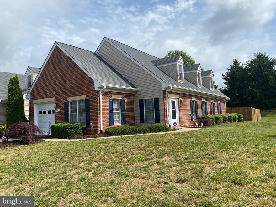 Location, Location, Location!!!! Professional photos coming soon! Beautiful 2 bedroom 2 bath villa on one level with attached garage! End unit has wonderful windows to let in that fabulous sunlight and very nice louvered plantation shutters( that are maintenance free) if you want to keep that sunlight out. Open floor plan. Large living/dining room combo with large pass thru to the kitchen. Sun room with gas fireplace walk out to beautiful brick patio. Six foot privacy fence with a locking gate for extra privacy.  Very large master bedroom with not one but two walk in closets. Spa like master bath with separate shower,  garden tub, and double sinks. Large laundry room with washer and dryer.  Yard maintenance is included for a easy lifestyle! Garage has lots of extra space for storage. Only 6 miles to interstate 95. Everything you could ever need close by! Great restaurants, shopping, Mary Washington Hospital, and the Virginia Railway Express.