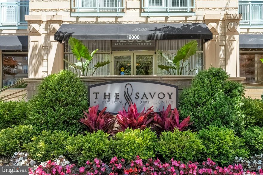 Gorgeous 1BR 1BA with loft in the sought after Savoy at Reston Town Center. Top floor unit with a great view of the courtyard! Immaculate unit. Move-in ready! Large kitchen with lots of cabinet space, ceramic tile flooring, quality appliances, gas cooking, built-in microwave, custom lighting, breakfast bar & huge pantry. Living room with two-story cathedral ceiling & gleaming pergo flooring. Bedroom has plush berber carpet & ceiling fan. Large loft overlooks living area. Great for an extra bedroom or office to work from home! 1 dedicated parking space conveniently located almost directly below the unit. Amenities at the Savoy include outdoor pool, fitness center, media room, courtyard with grilling area, concierge, lounge & much more! Walk to dining, shopping, bars, parks and W&OD trail! Just minutes to Dulles Airport & the metro Silver Line!