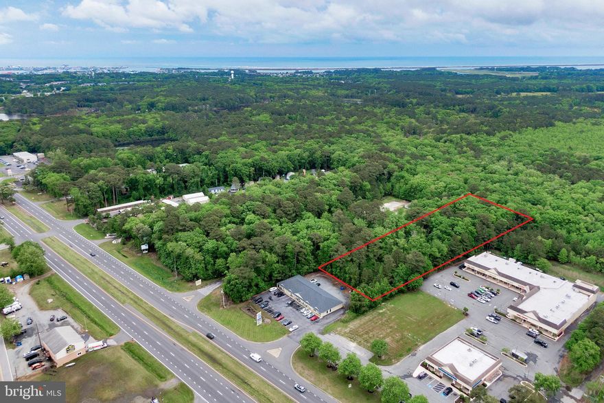 1.42-acre parcel zoned C-2, ideally situated on the south side of Route 50, just west of Herring Creek and directly behind the Beech Tree Station retail center.  This high-visibility location offers convenient access and strong traffic counts—making it an excellent site for a self-storage facility or other commercial development.