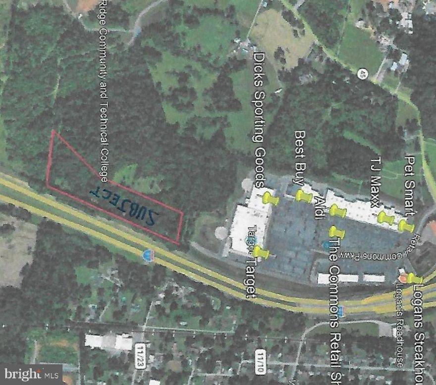 Unique opportunity to develop land in a highly visible, growing location in Berkeley County, West Virginia,