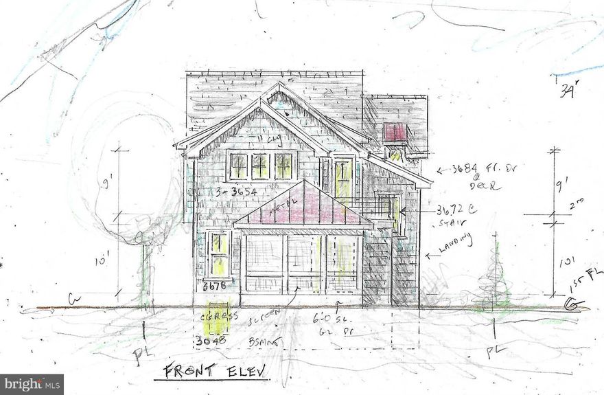 Presenting a rare new construction opportunity on the ocean block in the highly sought-after neighborhood of The Pines in Rehoboth Beach. Designed to capture the timeless charm and curb appeal of the area, this 5-bedroom, 4.5-bath coastal home combines classic beach style with modern luxury. The exterior is beautifully finished with natural shake shingles, Andersen SDL windows, white trim, brick veneer foundation and chimney, and charming shutters, creating an inviting and elegant elevation. Step inside to an open floor plan that seamlessly connects indoor and outdoor living. The gourmet kitchen is a chef’s dream, featuring Wolf/Sub-Zero appliances, a large center island, pantry, and first-floor primary suite complete with a spa-inspired bath and walk-in closet. Upstairs, you'll find four spacious bedrooms, three with its own ensuite bath. Outdoor living is at its best with a large front screened porch and rear hardscape patio. An unfinished basement offers additional space for storage and mechanicals. Located just steps from the beach, this stunning home is scheduled for completion in Fall 2025 — the perfect opportunity to secure your dream beach retreat in one of Rehoboth’s most coveted neighborhoods.