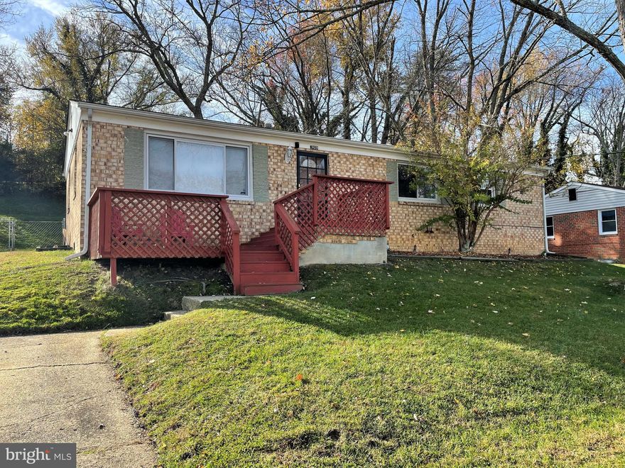 Welcome to this beautiful, bright and move in ready 3 bedrooms, 2 baths rambler in Fort Washington waiting to be called your new home! Offering plenty of natural light and a great open layout, making it the perfect space for entertaining. New water heater, newly renovated bathroom and a large front and back yard space perfect for summer barbecues. Minutes away from major highways, parks, recreation and fine dining.  Easy commute to Washington DC, Virginia and AAFB.  This is a MUST SEE!!!