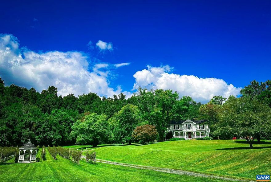 Property includes Bed & Breakfast, two parcels, 9749 & 9741 Thomas Nelson Hwy, Garage, Event Barn, Pool, Pond, EV Chargers, Farm Winery, Vineyard, Garden, Event Venue