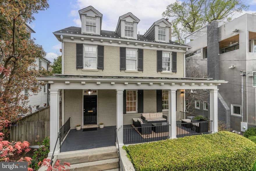Welcome to 3415 Fulton St NW, a stunning 5-bedroom, 4.5-bathroom home offering 3,600 square feet of elegant living space in the heart of Observatory Circle. This residence seamlessly blends classic charm with modern updates, featuring high ceilings, hardwood floors throughout the upper three levels, and an abundance of natural light.

The updated eat-in chef’s kitchen boasts high-end appliances, ample counter space, and a functional layout perfect for cooking and entertaining. Upstairs, the spacious primary suite is a true retreat, complete with a private office/den, a luxurious en-suite bath, and a balcony overlooking the serene backyard. There are 2 additional bedrooms and 1 full bath on the 2nd level. The third level features a fourth bedroom and full bath.

The fully finished lower level adds incredible versatility with a fifth bedroom, fourth full bath, and a generous recreation room. Step outside to your own urban oasis, where a pool, hot tub, built-in grill, and covered back porch create the perfect setting for relaxation and outdoor gatherings. A charming front porch adds to the home’s curb appeal.

Ideally situated in Observatory Circle, this home offers easy access to downtown DC, is close to grocery stores, top restaurants, and all the amenities of Georgetown. A rare opportunity to enjoy luxury, convenience, and privacy in one of DC’s most coveted neighborhoods.