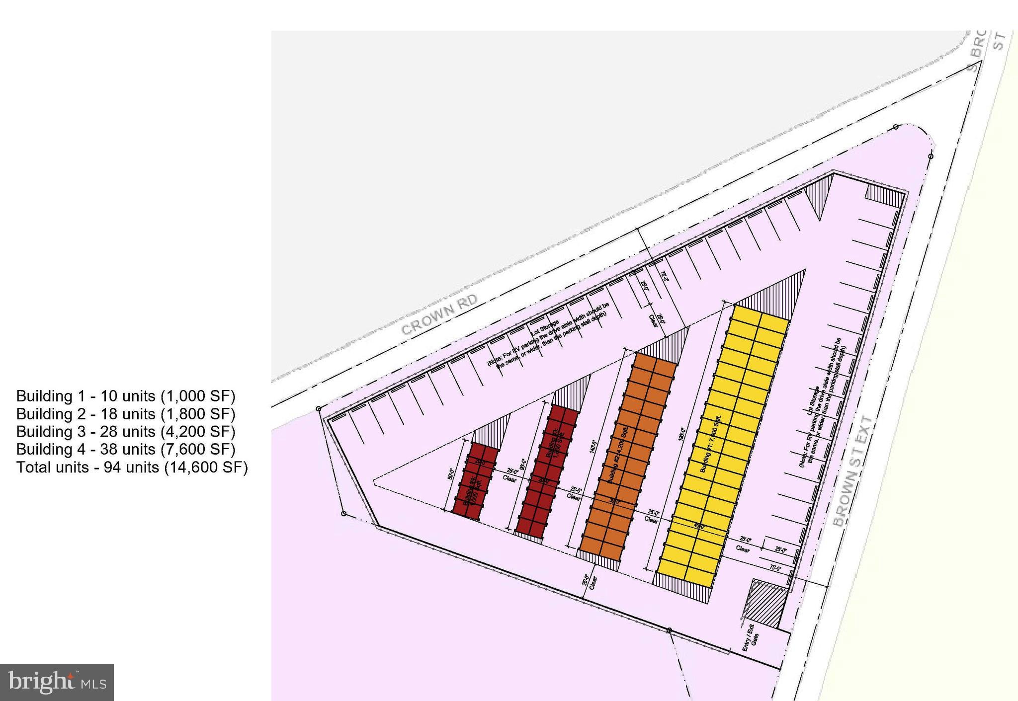 Self-storage development site or any other use suitable within this industrial zoning. Located as a desirable corner lot with 900+/- feet of road frontage and just 1/4 mile off Rt. 13. The site is already fenced (new), providing security and a head start on development. With minimal competition nearby, this location offers strong potential for high occupancy and stable income. The site plan in the photos is a concept plan only. No approvals are in place. Square footage shown (14,600 SF) is conceptual only.