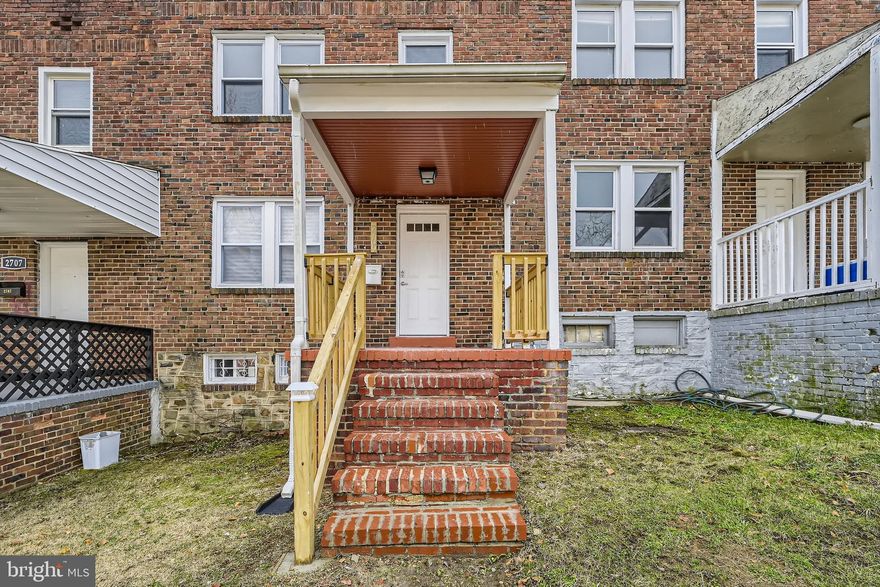 Newly renovated 3 bedroom, 1 and a half bath rowhome, with beautiful finishes and brand-new flooring throughout. The kitchen features an island, recessed lighting, brand new appliances with granite countertops. Living room features an electric fireplace, USB outlets on the main level and upper level.   Finished basement with a half bath that can be used for entertainment or a 4th bedroom. A turnkey home steps away from Leon Day Park and Gwynn Falls Trail Head. Enjoy the convenience of city living! Convenient to local parks and major commuter routes. Make your appointment today!