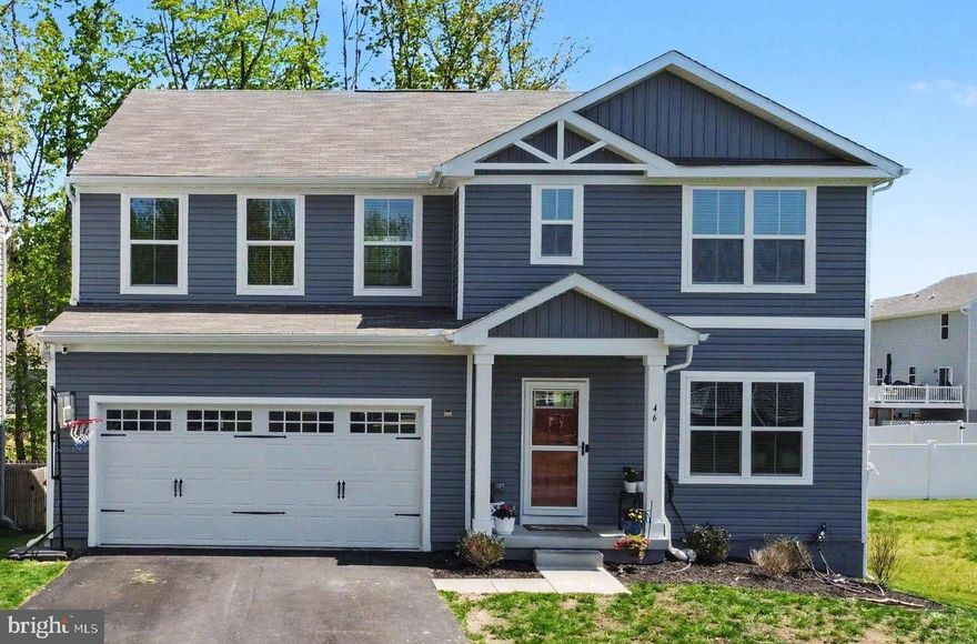Welcome to 46 Goldspire Drive—schedule your private tour today and experience this stunning 5-bedroom, 3-bath home, just 2 years young!
Perfectly situated on a desirable flag lot, this property offers added privacy set back from the main road. Step inside to a bright and open floor plan featuring a spacious living room, dining area, and a beautifully designed kitchen complete with quartz countertops, stylish cabinetry, and ample space for entertaining.
The main level also includes a convenient home office and a full bedroom—ideal for guests or multi-generational living. Upstairs, you’ll find four additional generously sized bedrooms, a versatile loft area, and the ease of upper-level laundry.
Outside, enjoy a 2-car garage equipped with an EV charger, along with bonus features like a trampoline and playground equipment—perfect for making the most of your outdoor space.
Why wait for new construction when you can have it all now—without the wait or premium price?
Residents enjoy access to fantastic community amenities including a pool, clubhouse, playground, and dog park. Located in the charming town of North East, you’re just minutes from local shops, restaurants, parks, and marinas—and conveniently within an hour of Baltimore, Lancaster, and Southern New Jersey.
Don’t miss your chance to call this incredible property home!
