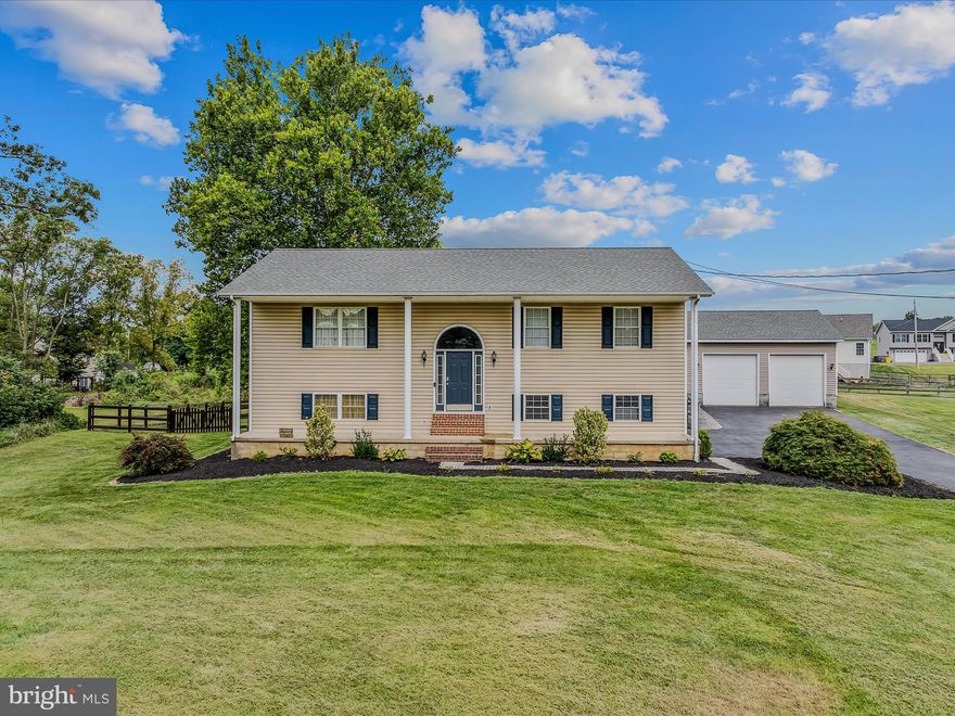 The All-American Dream on 1.87 Acres!
Welcome to this beautifully maintained home perfectly situated on 1.87 acres in a desirable, central location. From the moment you pull into the long, paved driveway, you’ll be greeted by a charming split-foyer exterior accented with fresh landscaping and timeless curb appeal. The property boasts an oversized 28x32 detached garage with its own 200-amp service, perfect for hobbyists, car enthusiasts, or extra storage.
Step outside to enjoy the sprawling open space and a fenced-in backyard, ideal for pets and outdoor entertaining. A 12x16 deck offers the perfect spot to relax and take in your peaceful surroundings. Inside, you’ll find fresh paint throughout, new kitchen cabinet hardware, stylish accent walls, and a finished lower level for added living space.
With thoughtful upgrades, ample storage, and a prime location, this property truly delivers on the All-American dream, space, style, and comfort all in one!