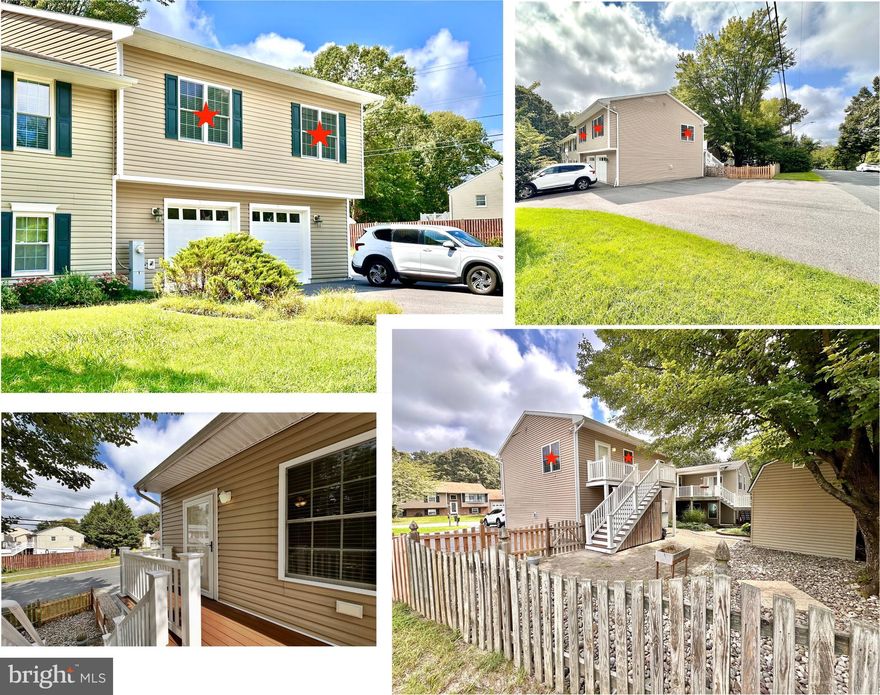 **RENT INCLUDES GAS, ELECTRIC, WATER AND LAWN CARE — AN EXCEPTIONAL VALUE FOR THE BUSY EXECUTIVE.** Upscale Upper-Level Apartment, "Move-In Ready", Available Immediately! Beautifully finished 991 sq. ft. upper-level apartment designed for comfort, style, and low-maintenance living. Features include a private driveway for 3–4 vehicles, dedicated entrance with Trex stairs and vinyl rails, and a welcoming balcony. The fully fenced outdoor area offers an expansive paver patio and elegant stone landscaping, ideal for relaxing or entertaining.
Inside, the bright open floor plan features an expansive living room with recessed lighting and ceiling fan. The chef-inspired kitchen offers a breakfast bar, abundant maple cabinetry with full-length pantry, generous counter space, and premium stainless-steel appliances. Luxury vinyl plank flooring runs throughout the main living areas.
The spacious dual-entry full bath includes a tub/shower combo, tile flooring, dark cherry vanity with cultured marble top, and upgraded lighting and fixtures. Two generously sized bedrooms each have ceiling fans and ample closets; the primary suite adds a walk-in closet, private bath access, and vestibule connection to the main house. A stackable washer/dryer is included.
Located in Severn near I-97, with quick commutes to Ft. Meade/NSA (10 minutes), BWI (10 minutes), Baltimore, and DC, plus shopping, dining, and recreation from Severna Park to Annapolis just minutes away. 
Apply online: https://apply.link/cw5JfFE.  Tenant responsible for cable and internet. **DOGS CONSIDERED ON A CASE BY CASE BASIS, NO SMOKING.** Applicants must have a 660+ credit score, verifiable income of at least three times the rent, and all occupants over 18 must complete an application and background check.  *Note: Some photos have been virtually staged to show potential use of the space.