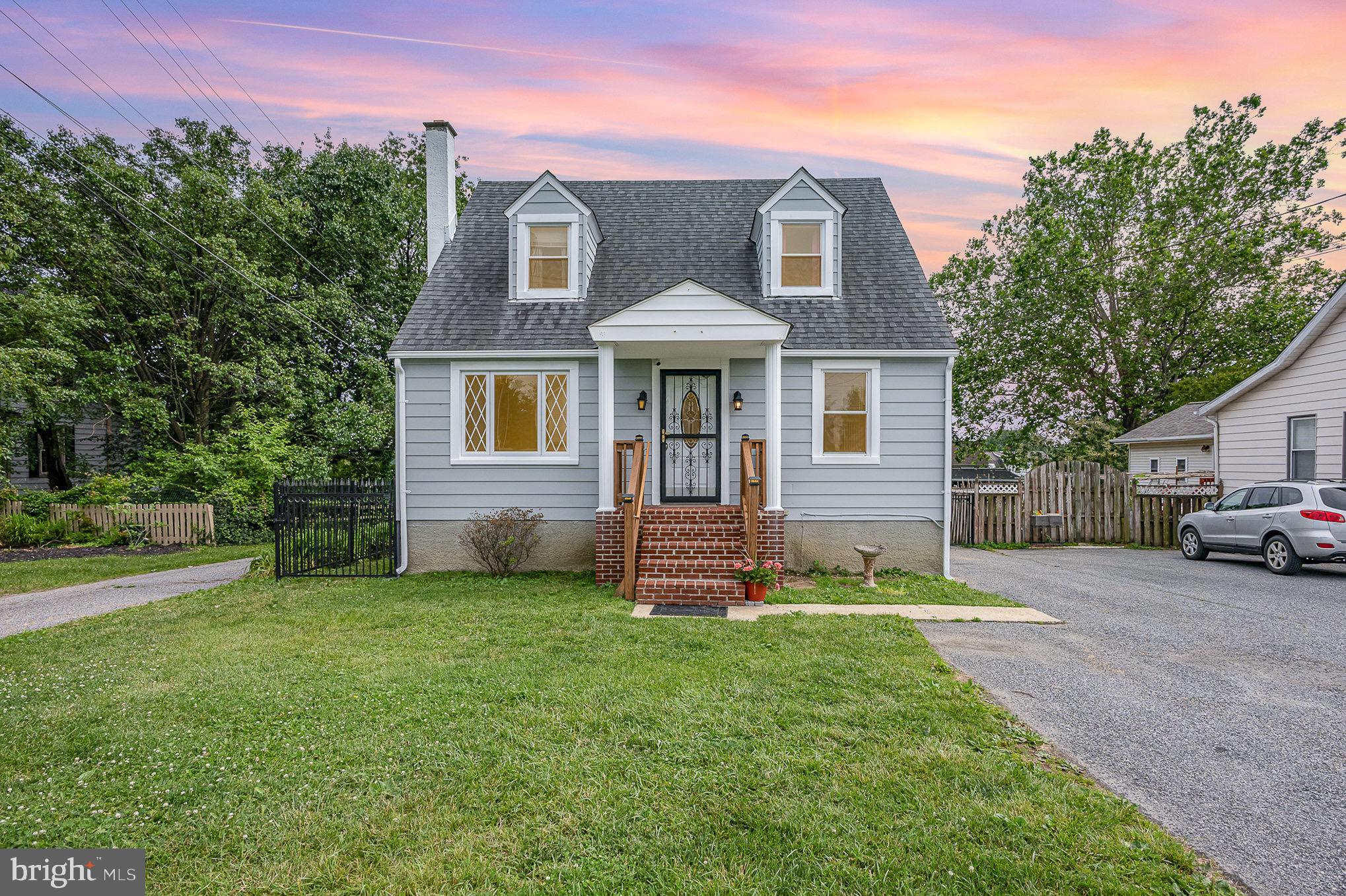 **Offer deadline tonight 6/19 at Midnight** Welcome to this 3 bedroom, 2 full bath home with 3 finished floors on the edge of Parkville/Nottingham and just seconds from Bel Air Rd, Harford Rd and minutes from 695. This home has a detached one car garage, fully fenced yard and both bathrooms have been upgraded. Pull into the driveway or back into the rear parking pad and one car garage (which has electric and a small workshop inside). Taking the front steps, the front door opens into a living room area with wood flooring, which circles into an open concept dining area and kitchen. Both of these rooms have lvp flooring, and the kitchen comes with all appliances. A short hallway off of this area leads to a main floor bedroom as well as a modern full bath with tub/shower combo. A rear door off of the kitchen leads out onto a wood deck that overlooks the cleared fully fenced rear yard.
Back inside taking the stairs to the second floor brings you to a carpeted level which holds two more bedrooms and a modern upgraded full bath with a tiled walk in shower. Taking the stairs to the basement brings you to a carpeted living room, followed by another large room with lvp flooring, a laundry room with washer/dryer and wash sink and a storage/mechanical room. This home is in a great location, convenient to everything and has everything to accommodate a young family. Come see it today!