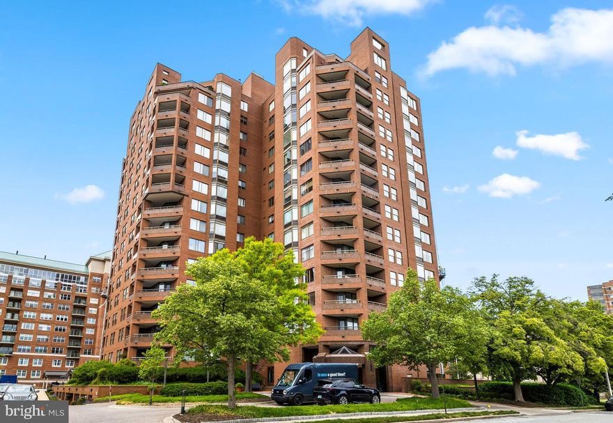 Set within the distinguished Saint James Condominium, this rarely available 2200sq ft  2‑bed plus den and 2.5‑bath residence offers  generous room sizes, and natural light from its elevated 14th‑floor position. The expansive living and dining area provides an inviting backdrop for everyday living and entertaining, complemented by kitchen with ample storage and workspace. The primary bedroom wing  has 2 walk in closets, bath  with standing shower, Jacuzzi jetted tub, two sinks. A second bedroom is served by a full bath, offering flexibility for guests or a home office. A den/library with hard wood floors is enhanced by two walls of built‑ins and a dedicated sink—Additional highlights include in‑unit laundry, a convenient half bath, and two assigned  covered parking spaces. Valet /doorman 8-12 , receptionist 24 hrs, 3 porters M-F, outdoor pool, 24 hr gym, library., and a storage unit. Water is included in condo fees. Residents enjoy secure entry, professional management, and an unbeatable location near Johns Hopkins University, Baltimore Museum of Art and all the amenities of Charles Village and Tuscany‑Canterbury.