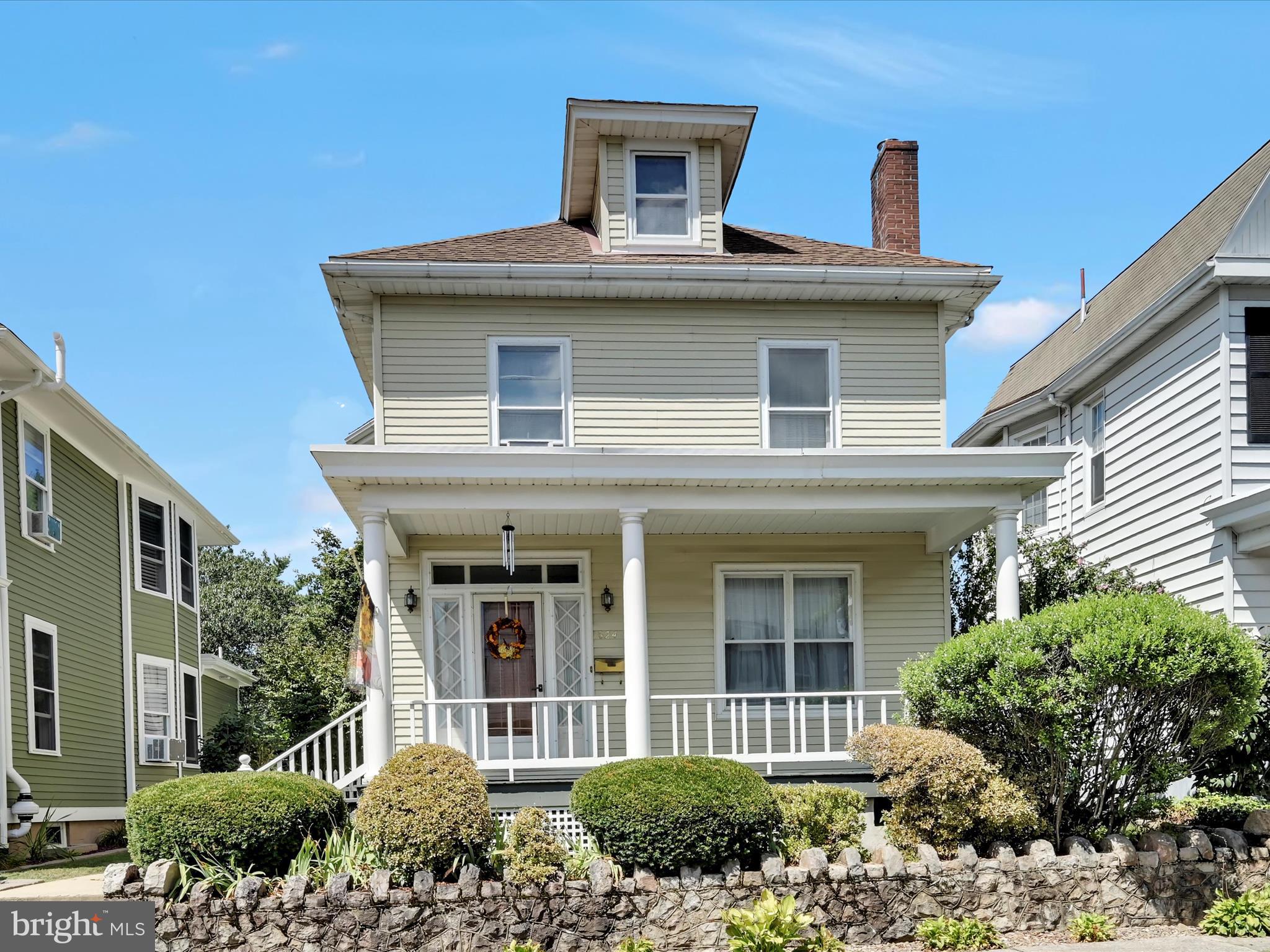 This inviting 2.5-story single home blends warmth, character & functionality with thoughtful features throughout to make everyday living & entertaining a true pleasure. The welcoming front porch sets the tone with its classic charm & cozy ambiance, ideal for sipping morning coffee, enjoying evening conversations or simply relaxing. You will appreciate the sense of space in the large living room where a beautiful fireplace creates a cozy gathering spot for family & friends year round. The formal dining room exudes a timeless elegance & offers the perfect setting for both casual meals & special celebrations, featuring a built-in hutch, French doors leading to the mud room and a pocket door to privatize the kitchen. The mudroom adds practicality, keeping everyday life organized with space for coats, shoes & bags, and serves as a handy transition to to the rear yard & deck. A full bath on the main level adds convenience. Upstairs, you’ll find 3 bedrooms, including one with an ensuite bonus room—ideal for a home office, nursery, or private reading retreat. Another full bath serves the bedrooms. The large attic provides excellent potential to be finished into additional living space. Outdoor living is easy with a rear deck, small patio, and manageable yard. Enjoy the walkable neighborhood where pride of ownership is evident & the close proximity to a playground is appealing. This home combines comfort, character, and convenience. Call today to schedule your appointment!