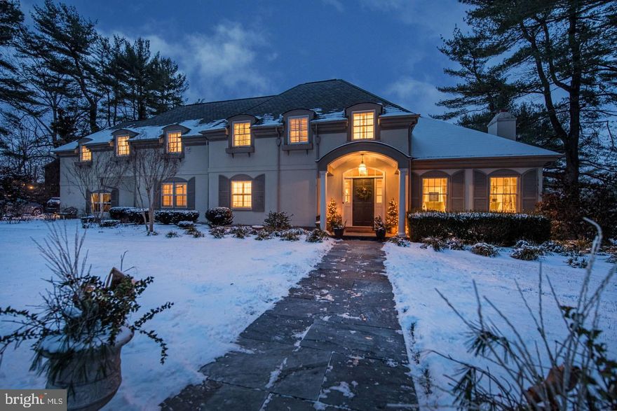 JUST AVAILABLE! Stunning French-country home situated on a four plus acre picturesque lot on one of Chadds Ford's most bucolic and coveted addresses. The home has an enchanting curb-side presence, complete with meandering driveway, mature landscaping, welcoming front entry and arched windows. The exterior offers extensive outdoor living spaces, perfect for peaceful retreats & relaxation or grand-scale entertaining venue including covered porch accented by wood-burning fireplace, flagstone terrace, and a second-floor private balcony with newer mahogany decking, all offering eye-catching vistas. The interior is equally remarkable with a unique blend of charm, warmth, understated elegance and functionality. Welcoming Foyer features a large area with open views to multiple rooms accented by a gracious turned staircase. Living Room features a gas fireplace, a wall of built-ins with hideaway TV mount, three exposures of windows/doors with access to flagstone terrace. Lovely Formal Dining Room highlighted by illuminated built-ins, window bench and designer wallcovering. Large eat-in Kitchen offers custom 42" cabinetry, oversized island, newer wet/coffee bar highlighted by wall sconces, soapstone countertops and includes Scotsman ice maker and beverage refrigerator. Enjoy breakfast area with doors accessing patio, Commercial-grade gas cooking, newer Zephyr blower, Sub-Zero built-in refrigerator, and Bosch dishwasher. Kitchen opens to a step-down Great Room with three exposures of windows/doors, gas fireplace and access to covered porch with wood-burning fireplace. Main level also features a generously sized bedroom with an en suite bath for possible main-floor living arrangement or can serve as ideal accommodations for visiting family and friends. Two powder rooms service the main floor with a well appointed mudroom with built-in cubbies and access to a three-car garage. The second floor features the primary bedroom suite with vaulted ceilings, custom dressing area with shelving, built-in wardrobes, center island, as well as a large outfitted walk-in closet. Oversized en suite bath with radiant heat and an adjacent at-home office or sitting room with access to a private second-story balcony overlooking the grounds complete the suite. There are two additional well sized bedrooms sharing an updated Hall Bath. One of the bedrooms offers a bonus area or possible oversized walk-in closet as well as direct access to attic space. The Laundry Room is also conveniently located on the second floor. The Lower Level has been recently updated and features a large recreation room, newer powder room, bar area, egress window, and two mechanicals rooms with terrific storage spaces. This home is located in award-winning Unionville-Chadds Ford School District, offers easy access to major roadways, including Rtes 1, 202, 52 and 95 as well as endless shopping, dining, outdoor recreational and cultural destinations throughout famed Chester County, most notably the historic Village of Fairville, Longwood Gardens, Brandywine River Museum, Winterthur Museum and Gardens as well as Greenville/Centerville/Wilmington, DE. A truly unparalleled town & country lifestyle awaits the next lucky homeowner!