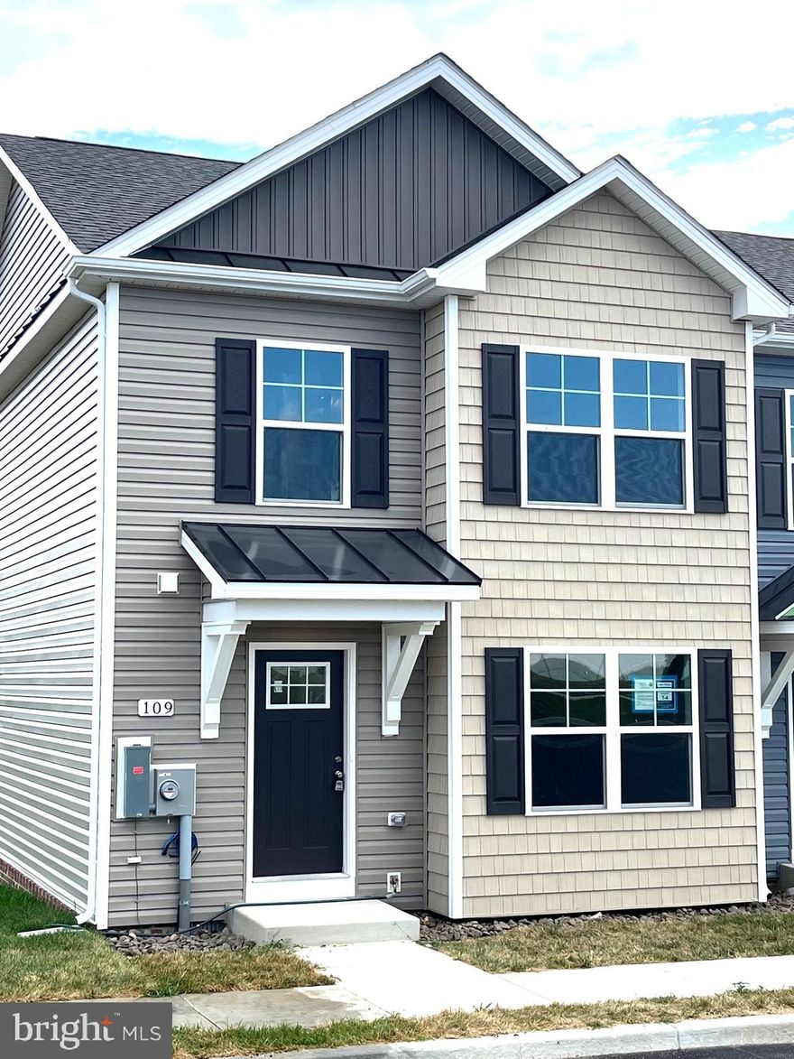 Under Construction, Late Summer delivery.  3 bedroom, 2.5 bath 2-Story town homes featuring spacious room sizes, luxury vinyl plank flooring in main living areas, Bump out in main level family room and upper level bedroom, and kitchen with island, granite countertops, and pantry.  The Primary Bedroom also has vaulted ceilings, walk in closet, and full bath with double vanity and tile shower w/ glass door.   All homes come with natural gas heating system and brick accents on foundation.   10x12 Rear deck included and builder pays 3% closing assistance