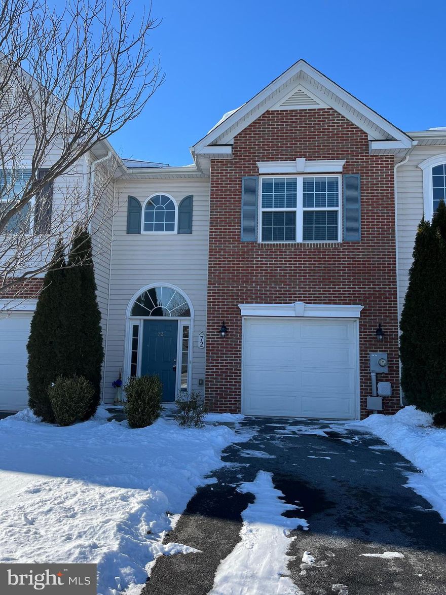 Townhome in Spring Mills area of Falling Waters WV. Convenient to stores, restaurants, and schools. Easy access to interstate 81. Townhome features open floor plan, with spacious living/dining space open to kitchen. Covered rear patio off  family room. 1/2 bath and 1 car garage on main floor.  2nd floor features 3 bedrooms and 2 full baths. Laundry room with W/D. Master bedroom has soaking tub, double vanity, stall shower and walk-in closet. All new paint through out and LVP flooring. Animals case by case. Amenities community pool, tennis courts, playground and picnic area.