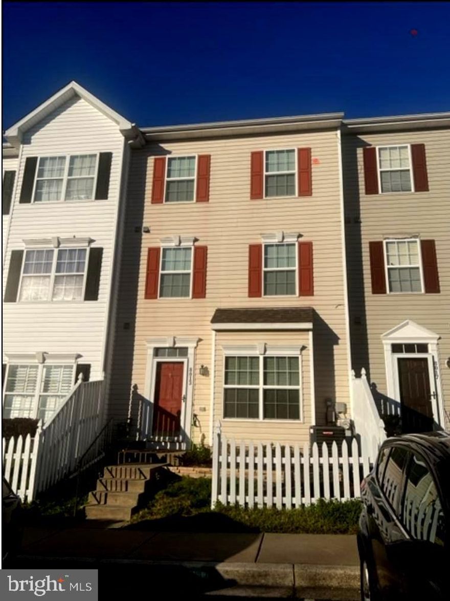 Beautiful town home located near highways, NSA, Fort Meade, and multiple shopping centers. There are two assigned parking spots in front of the home. Main level includes an open concept floor plan with dining room, living room, kitchen with extra storage and 1/2 bathroom. Second floor consists of full bathroom, large hall closet, two bedrooms with closets and utility room with washer and dryer. Third floor is the master suite with walk in closet and updated master bathroom. Community includes dog park  and many green and kids area.
Pets allowed in case by case. Good credit score required