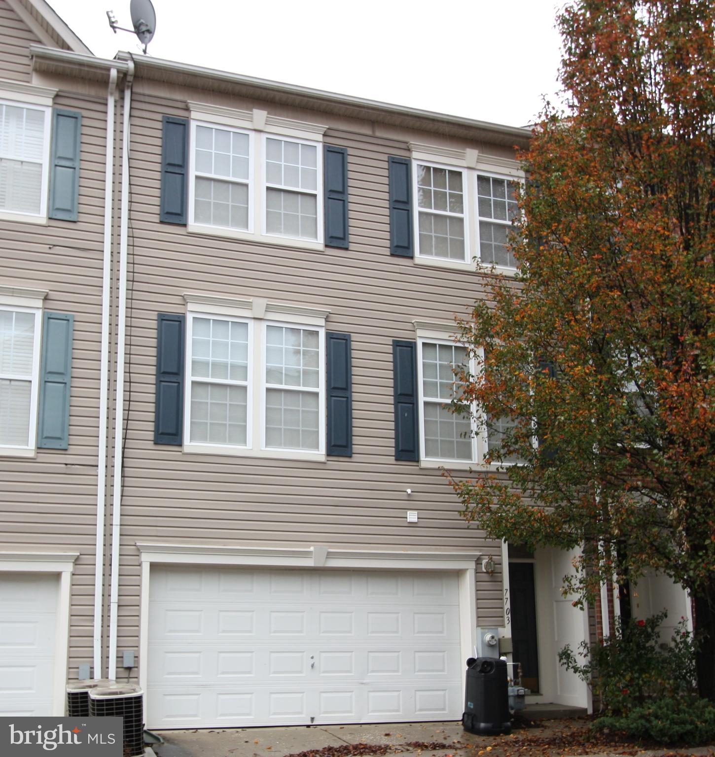 PRICE REDUCED FOR QUICK RENTING. Luxury and beautiful 3 BR 3.5 BA townhouse in Elkridge (Howard County) . Over 2,000 sq ft, 3 level with 2 car garage. Cathedral ceiling in master bedroom with a private bathroom and a large soaking tub. Walk-in closet. Gleaming hardwood floor in up levels. New flooring in the additional room of the basement. No smoking. Pets allowed case by case. Very convenient location; minutes from 95, 295, 175, 29, 100, Columbia, Ellicott City, Ft. Meade, Arundel Mills, BWI, Amtrak, and MARC (Easy commute to both Baltimore and DC). Contact the listing agent for showing. Vacant for an immediate moving in condition.
