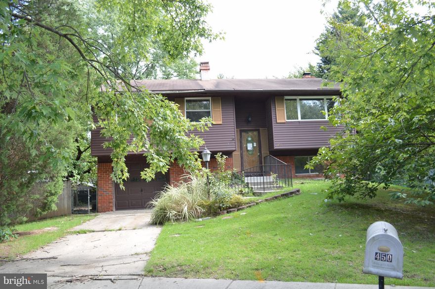 This is a Fannie Mae HECM Property.  Split Foyer on a cul-de-sac with two bedrooms and one and a half bath.  Hardwood on upper level, slider to deck with living room dining room combo.  Fireplace in lower level with slider to patio, fenced rear and shed with half bath. Seller must comply with HUD guidelines 24 CFR 206.125.  Property carried the cost of the street light of the cul-de-sac as well.