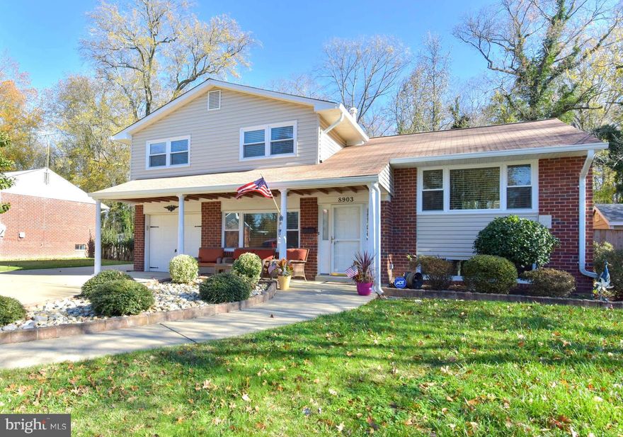 Welcome to this updated desirable home in the popular Potomac Valley neighborhood. Private .28 acre yard backs to Fort Hunt Park with convenient location to GW bike/walk trail and river! Rooms are open and bright, hardwood floors on main and upper levels. Living room and dining room open to updated kitchen with granite counters,  white cabinetry, recessed lighting, gas range and stainless refrigerator. Convenient family room is just off kitchen. Remodeled man-cave garage has new Liftmaster garage door with wifi capability and expanded double wide driveway will accommodate cars, boats or trailers! New Trane HVAC system with Nest thermostat and new water heater recently installed. Enjoy huge covered patio with flat screen TV perfect for all your outdoor parties! Don't miss the large garden/storage shed tucked along side yard. Lower level includes game/workout room, laundry room with built-in cabinets, sink and extra counter space plus built in shelving for your storage needs! Convenient to Old Town, not far from metro and airport. Easy commute to DC, Pentagon, Fort Belvoir or Amazon's new headquarters. Don't miss this lovely home!