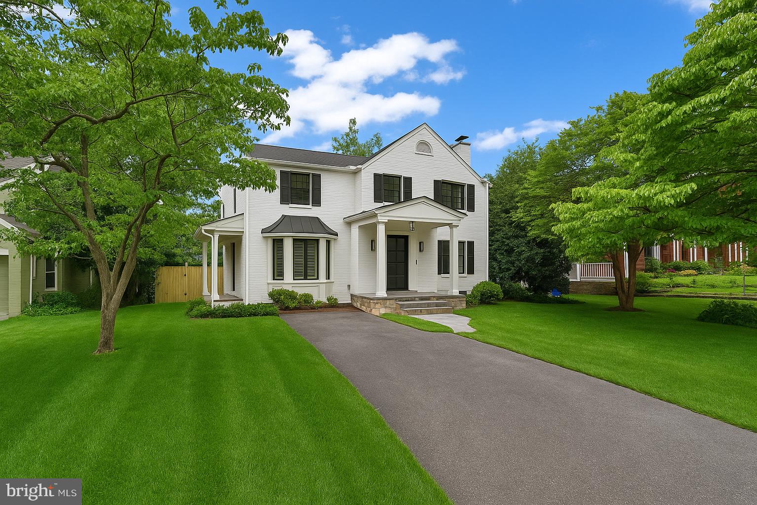 Welcome to a tastefully expanded and renovated WoodAcres colonial. The main level of this home is well suited for family relaxation, entertaining, and even working from home. On the main level, one finds a living room with fireplace, dining room, open kitchen and family room, home office, and a laundry/mud room with side entrance. The floor-to-ceiling glass, 3-panel doors of the family room slide all the way to open out to a stone patio and grilling area. The kitchen, with custom cabinets and new Jenn Air stainless appliances, was professionally designed to allow for abundant counterspace and prep areas.
The second floor offers a spacious front bedroom with new en-suite bath, two additional bedrooms that share the hall bath, and a large primary suite with balcony and 3 panel sliding glass doors. The primary suite bath as a separate soaking tub, shower, double vanites, and access to a walk-in closet.
The home’s lower level is fully finished with a recreation room, den, full bath, and extra storage.
The Wood Acres neighborhood is popular among residents for its peacefulness and close proximity to schools, parks, shopping, the Beltway, downtown Bethesda, and D.C. Within a short walk from the home, Wood Acres Park provides a playground, tennis courts, basketball courts, and playing fields.