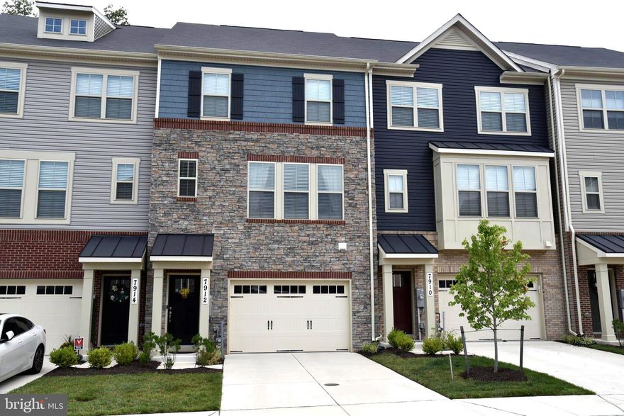 Welcome to a sophisticated luxury and a low-maintenance lifestyle in a sparkling 2340 sq. ft., 3-level townhouse w/open floor plan that backs to the trees. Conveniently located minutes from Ft. Meade, NSA and major highways to Baltimore & Washington, DC. Minutes from indoor shopping center, recreation & fine dining in the sought-after resort style Parkside community. 
         The main level open floor plan features 9' ceilings and beautifully engineered wood flooring filled with natural & recessed lights throughout. Bright Kitchen boasts ample of cabinets & granite counter space, SS appliances, gas stove-oven, microwave, granite island and a door that leads to low maintenance deck that backs to wood. A spacious family area off of the kitchen and breakfast/dining area, a powder room.  Upper-level features spacious MBR w/walk-in closet and a dual vanity master bathroom, two additional bedrooms, a full bath, and front-loading washer & dryer side by side. Lower level has a large recreation room, a half bath and walk out to woods. Oversized 1 car garage offers ample of space for a large vehicle w/ EV outlet and large storage space. 
        This community has a network of walking trails, a large community pool, clubhouse, fitness center, nature park, and event lawn space. This home has privacy and all you need to entertain guests and for quite time for yourself. Do not miss this opportunity. AVAILABLE December 1, 2025
Minimum credit score of 750 is required for showing.