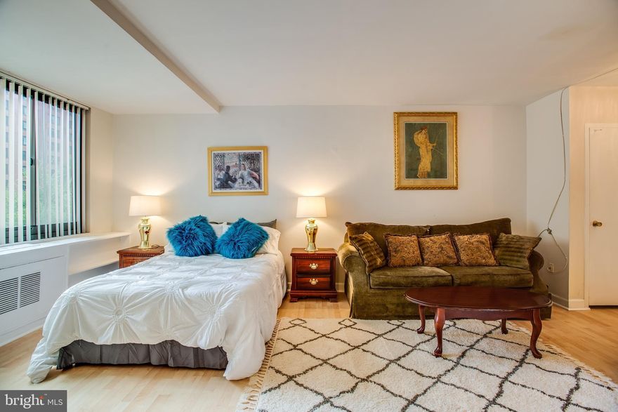 Spacious studio apartment with full open floor kitchen and bathroom with tub, it is very bright with lots of natural light. All utilities included (Internet, WIFI, heat, gas, electricity, AC, water, sewer. Less bills to pay) and plenty of closet space. Convenient and luxurious location, walking distance to the Rosslyn Metro station (Blue, Orange, Silver lines), 10 mints to DC, downtown, pentagon and Fort Meyer. Short walking distance to restaurants, shopping center, scenic trails, Georgetown and universities. Amazing amenities include concierge service, front desk, gated security with security patrol, controlled building entrance, elevators, state of the art fitness center with steam room, sauna, free yoga classes, party and billiard room, large resort style pool with hot tub, picnic areas with bar-b-que grills and play ground, River Place park, on site hair salon, mini market and international coffee shop. Easy access to National Landing, Amazon HQ, I-66, I-395, I-495, I-95, Rt50 and Airports.