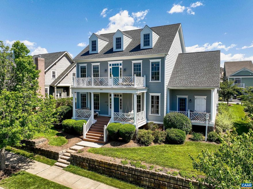 This impeccably maintained main level living home boasts a spacious floor plan with soaring ceilings and many tasteful upgrades. Featuring panoramic Blue Ridge mountain views, this home is located across from protected parkland and creek. Main level owner?s suite with two walk-in closets and spa-like bath. The eat-in chef?s kitchen has cathedral ceilings, honed granite countertops, high-end appliances including 5-burner gas range, 2 walk-in pantries, bamboo floors and large island. Second floor includes a potential second primary/guest suite with ensuite bathroom, two additional bedrooms and jack and jill bathroom, and a rec room. Third floor features home office and media room or two additional bedrooms! Outdoor areas include a covered front porch and swing, upper balcony with stunning views, quaint porch off kitchen and fenced yard with deck and privacy fence. Walk to all of the amenities in Old Trail! Fresh paint, upgraded lighting, New Roof in 2024, updated mechanicals and appliances and so much more make this home move-in ready! This home has 5 or 6 bedrooms, depending upon how you live.  One room can easily be used as an office, media room or play room. You'll love living in Old Trail and on Brook View!,Granite Counter,Wood Cabinets