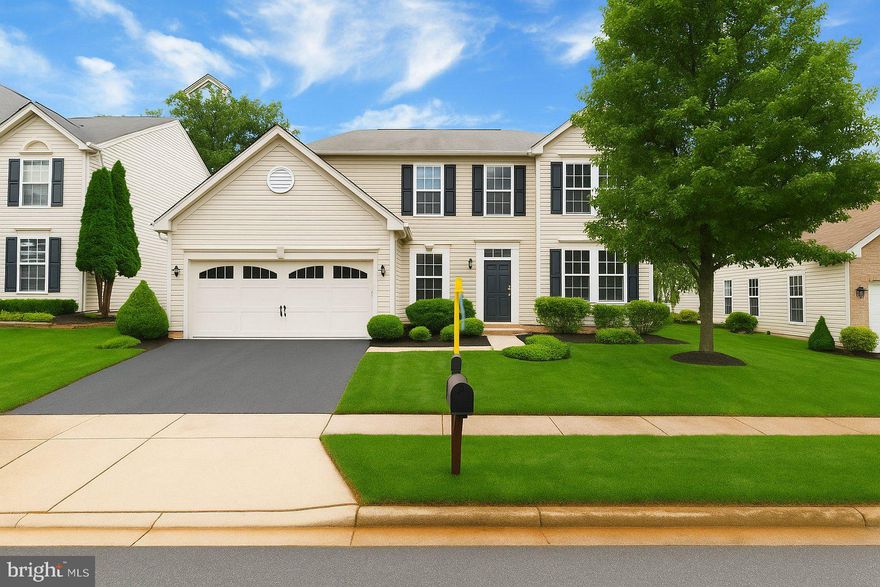 OFFER DEADLINE TUESDAY MAY 27th 9 AM. Welcome to 1720 Allerford Drive—a beautifully upgraded residence nestled in the sought-after Villages of Dorchester community in Hanover, MD. From the moment you arrive, you'll be captivated by the home’s charming curb appeal, featuring meticulously manicured landscaping, classic blue shutters, and a two-car driveway. Sidewalk-lined streets add to the welcoming neighborhood atmosphere. Step inside to discover a thoughtfully designed interior boasting 5 spacious bedrooms and 4 bathrooms (2 full, 2 half)across three expansive levels. Freshly painted walls and brand-new carpet throughout create a crisp, move-in-ready ambiance, while newly refinished hardwood floors greet you in the sunlit two-story foyer. A stunning modern farmhouse chandelier sets the tone for the rest of the home’s elegant upgrades. To the left, a light-filled powder room features a large window, and to the right, a versatile office or main-level bedroom is adorned with beautiful French doors, custom built-ins, and sophisticated functionality. The heart of the home is the completely renovated kitchen, a chef’s dream outfitted with brand-new 42” Snow White cabinetry, dazzling quartz countertops, a deep farmhouse sink with sleek black hardware, a massive island with bar and counter-height seating, and top-of-the-line stainless steel appliances including a cooktop, microwave, and double wall oven. Recessed lighting and new luxury vinyl plank flooring flow into the adjacent family room, where a cozy gas fireplace, white mantle, and sun-filled windows create the perfect space to unwind. Just off the kitchen, the stunning sunroom showcases soaring cathedral ceilings, Palladian windows, and access to the rear balcony—ideal for enjoying your morning coffee or entertaining guests. The formal dining room exudes elegance with resurfaced hardwood floors, bay window bump-outs, crown molding, chair rail accents, and a brand-new crystal chandelier. A dedicated laundry/mudroom completes the main level. Upstairs, plush new carpeting guides you to the luxurious owner’s suite, complete with a grand double-door entry, two oversized walk-in closets, a spacious sitting area, and four sun-filled windows. The spa-inspired en-suite bath includes a soaking tub, double vanities, private water closet, and a frameless glass shower surrounded by brand-new tile. Three additional bedrooms—each freshly painted and carpeted—share a full bath with double sinks and a tub/shower combo. The lower level offers incredible flexibility and space, featuring a massive recreation room, bonus loft area, and an additional room ideal for a media room or home theatre with prewiring done. A half bath and walk-out access complete the lower level, while the unfinished portion provides ample storage options. Built for both comfort and efficiency, this home includes a 92% gas hot air heating system, high-efficiency HVAC, Nest programmable thermostat, Tyvek HomeWrap, Low-E dual-pane windows, R-49 attic insulation, R-38 to R-50 cantilever insulation, and air-sealed ductwork—all contributing to superior energy performance. Exterior enhancements include 2x6 framing, an insulated steel garage door, and 30-year architectural roof shingles. As a resident of the Villages of Dorchester, you'll enjoy access to a community pool, walkable sidewalks, engaging HOA events, and proximity to major commuter routes including the BW Parkway, MD-100, and Route 175. Just minutes from Fort Meade, NSA, Arundel Mills, Maryland Live! Casino, and BWI Airport, this vibrant neighborhood blends lifestyle and location seamlessly. Don't miss your opportunity to own this spectacular, turnkey home where elegance meets efficiency in one of Hanover’s premier communities.