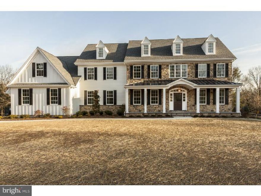 Ready for delivery. Stunning 4 bedroom, 3 full and 2 half bath, Modern Farmhouse built by Guidi Homes on almost 1.4 acres in sought after Gwynedd Valley. From the moment you walk up to the Devonstone front porch and through the beautiful custom front door, you know that you are home. Enjoy entertaining in the open gourmet kitchen with Quartzite countertops and island, farmhouse sink and Thermador stainless steel appliance package, or in the bright and spacious great room, which is highlighted by custom trim, detail work and fireplace. Finished in place 4" oak hardwood flooring accentuates the entire first floor. The custom built oak staircase with craftsman styled balusters leads to four generously sized bedrooms and three baths. Looking for an impressive owners' suite? This extraordinary owners' retreat includes a master bath with barn-style door, 5 ft Edenton soaker tub, designer shower with marble and custom tiling, foot lighting and ship lap siding detail on the accent wall. The peaceful sitting room off of the master bedroom is the perfect place to relax and provides beautiful views of the tranquil stream that runs behind the property. Close proximity to major roadways, trains, shopping and restaurants. It's the perfect combination - great builder, great new construction and a great location! You won't find another Luxury Home or property like this one. Make YOUR appointment to see this one of a kind opportunity today!