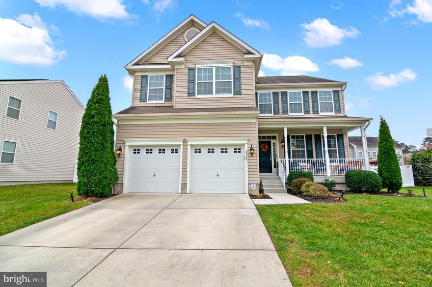 Welcome home to this bright & airy colonial in Severn!  Enter the home and enjoy the open living space.  The updated kitchen, boasting stainless steel appliances and upgraded countertops, is perfect for entertaining.  Guests can congregate in the eat-in nook or dining area, or the adjacent living room.  Let the fun spill out onto the large paver patio in the fully fenced large backyard with in-ground sprinkler system.  Dive into the large saltwater pool in the warm weather, but don't fret the cooler temps - this pool is heated!  Upstairs find the huge main bedroom with ensuite bath and walk in closet.  The finished basement affords extra living space.  Close to commuter routes, Ft. Meade, Baltimore, and more!  Don't miss seeing this beautiful home.