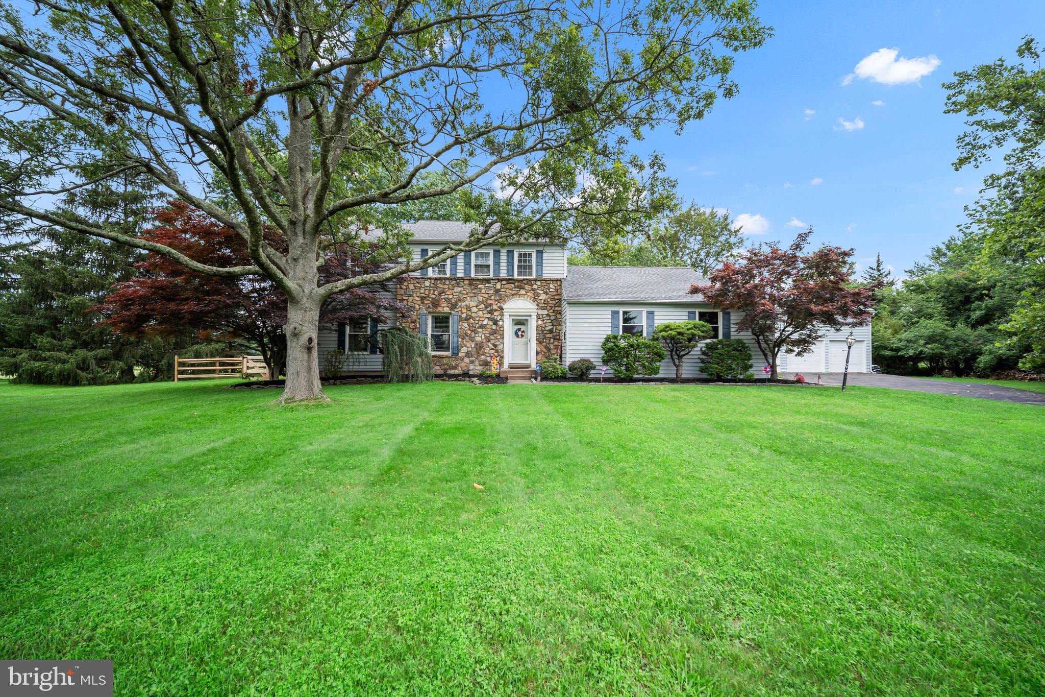 Step into 740 Wedge Way and experience a home where timeless design meets modern convenience. With 2,360 square feet of living space, this traditional yet thoughtfully updated home offers a comfortable and flowing layout that perfectly suits both daily living and entertaining. Upon entering, you’re welcomed by a bright foyer with updated lighting and new laminate flooring that extends seamlessly through the living room, dining room, and family room, creating a unified and stylish feel throughout the main level.
The living room is filled with natural light and offers a versatile space for relaxing or hosting guests. Nearby, the formal dining room features a beautiful new chandelier and provides an inviting setting for meals and special occasions. A brand new ductless mini-split system, located in the dining room, efficiently heats and cools the main level, ensuring year-round comfort in the most frequently used living spaces.
At the heart of the home is the spacious family room, a true focal point that blends warmth and character. With soaring high ceilings, rustic exposed beams, and a wood-burning fireplace, this stunning room creates a dramatic yet cozy atmosphere—ideal for relaxing evenings or memorable gatherings with friends and family. It’s a space where people naturally come together.
The kitchen is both functional and beautifully appointed, featuring granite countertops, classic cabinetry, and a center island with a stove that makes meal preparation easy and efficient. A double oven provides added convenience for cooking and entertaining, while a large window over the sink offers picturesque views of the golf course fairways, bringing natural beauty indoors. Also located on the main level is a fully renovated hall bath, updated in 2025 with new tile flooring, a modern vanity, updated fixtures, and a new toilet.
Upstairs, brand new carpeting adds warmth and comfort throughout all four bedrooms and the hallway. The primary suite offers a quiet retreat with generous closet space and a new ceiling fan for added comfort. Three additional bedrooms provide ample space for family, guests, or home offices, and all share easy access to a well-appointed hall bath. Additional interior updates include six new windows that fill the home with natural light, new outlets and toggle switches, and updated lighting fixtures in the foyer and upstairs hallway.
Every detail of this home has been designed with comfort, efficiency, and style in mind, creating a move-in-ready space that’s as functional as it is inviting.
Beyond the comforts of home, 740 Wedge Way offers an exceptional lifestyle. The Fairways Golf Club is just steps away, inviting you to enjoy leisurely rounds of golf with stunning views. The neighborhood is also near several parks, including John Paul Park at Lower Nike, Lions Pride Park, and Valley Glen Park, which offer playgrounds, walking trails, and sports courts for outdoor recreation. For shopping and dining, Valley Square Shopping Center is nearby, featuring a variety of stores and restaurants to explore. The Mary Barness Community Pool is also close by, providing a refreshing summer retreat with amenities like a main pool, lap pool, toddler splash pool, playground, and sports courts. Additionally, the vibrant town of Doylestown is just a short drive away, approximately 10 minutes, offering a charming downtown area with boutique shops, dining options, and cultural attractions. With its prime location and array of amenities, this home provides the perfect setting for a balanced and fulfilling lifestyle.