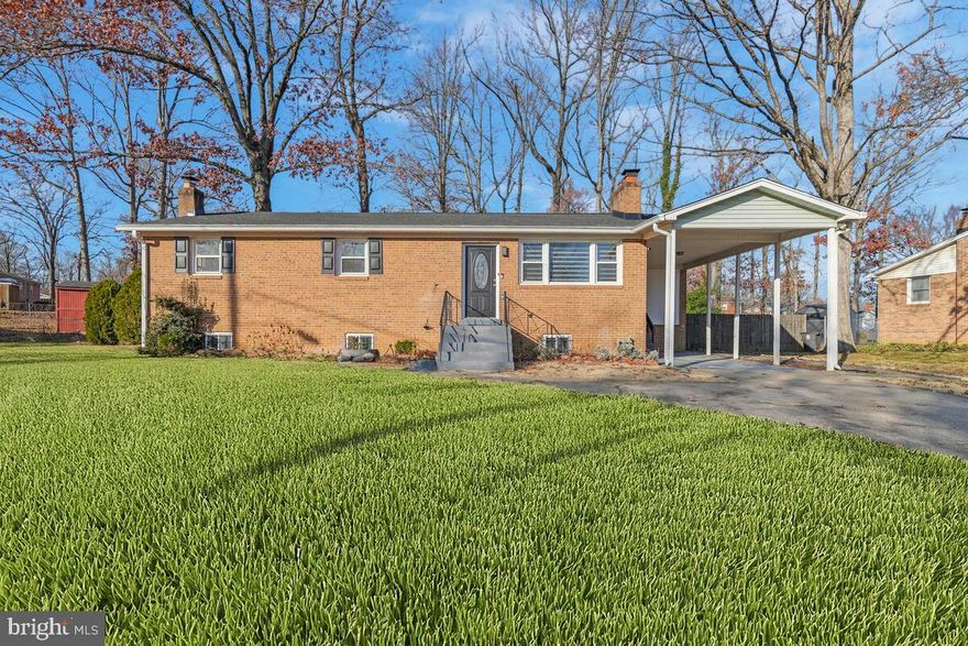 REMODELED ONE LEVEL WITH A BASEMENT! Upgrades include, new floors, new carpet, fresh paint, open concept living and more. The kitchen is complete with new cabinets, stainless steel appliances, quartz countertops, and an island perfect for extra space. Through the dining room walk right onto the deck and fenced in backyard with plenty of space for outdoor entertaining. On the main level there are 2 full bathrooms and 3 bedrooms including the owner's bedroom that features 2 closets and private bathroom. Downstairs in the basement you'll find an open space complete with a wetbar, 1 bedroom and a full bathroom. The roof and AC unit are brand new and the location is convenient in close proximity to the beltway and shopping centers.