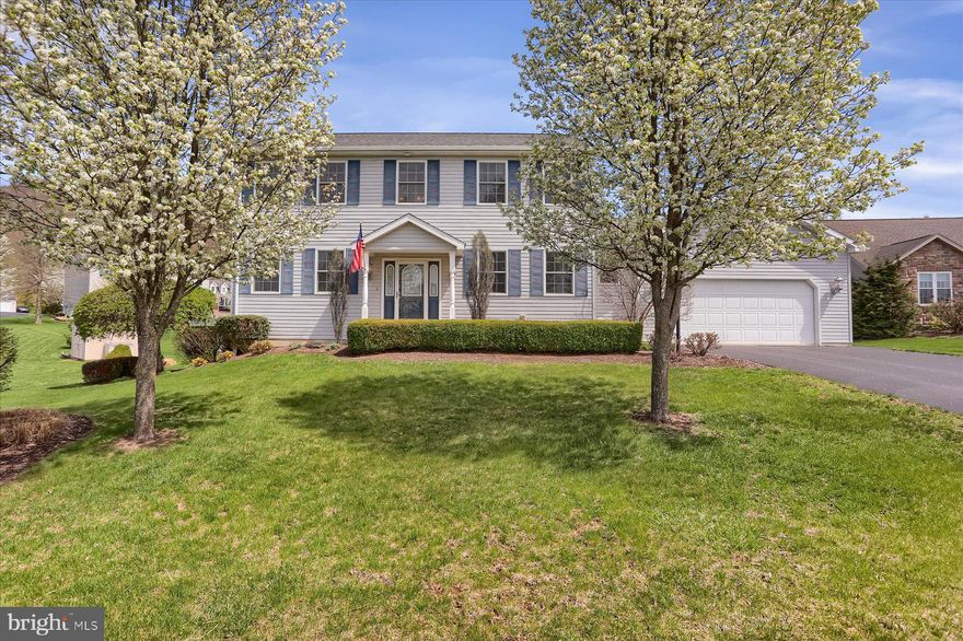 Situated in the desirable Brockerhoff Heights neighborhood, this well-maintained 4-bedroom, 2.5-bathroom home offers a spacious and thoughtfully designed layout perfect for both everyday comfort and entertaining. The main level features a bright and open eat-in kitchen with an island and ample cabinet space, flowing effortlessly into a warm and inviting family room with a propane fireplace, ideal for cozy evenings at home. A formal dining room provides space for hosting gatherings, while the front room offers flexibility as a home office, playroom, or additional living area to suit your lifestyle. A first-floor laundry room adds extra convenience. Upstairs, retreat to the generous primary suite featuring a private full bath with dual vanities. Three additional well-sized bedrooms and a full hall bath complete the second floor. Step outside to a covered back deck, ideal for outdoor dining, relaxing, or entertaining, that overlooks the large backyard.  Notable updates include a new heat pump installed in 2021, providing energy-efficient comfort year-round The unfinished lower level provides excellent storage or potential for future finished living space. A spacious two-car garage rounds out this move-in ready home. Enjoy quiet neighborhood living with close proximity to downtown Bellefonte and easy access to I-99.