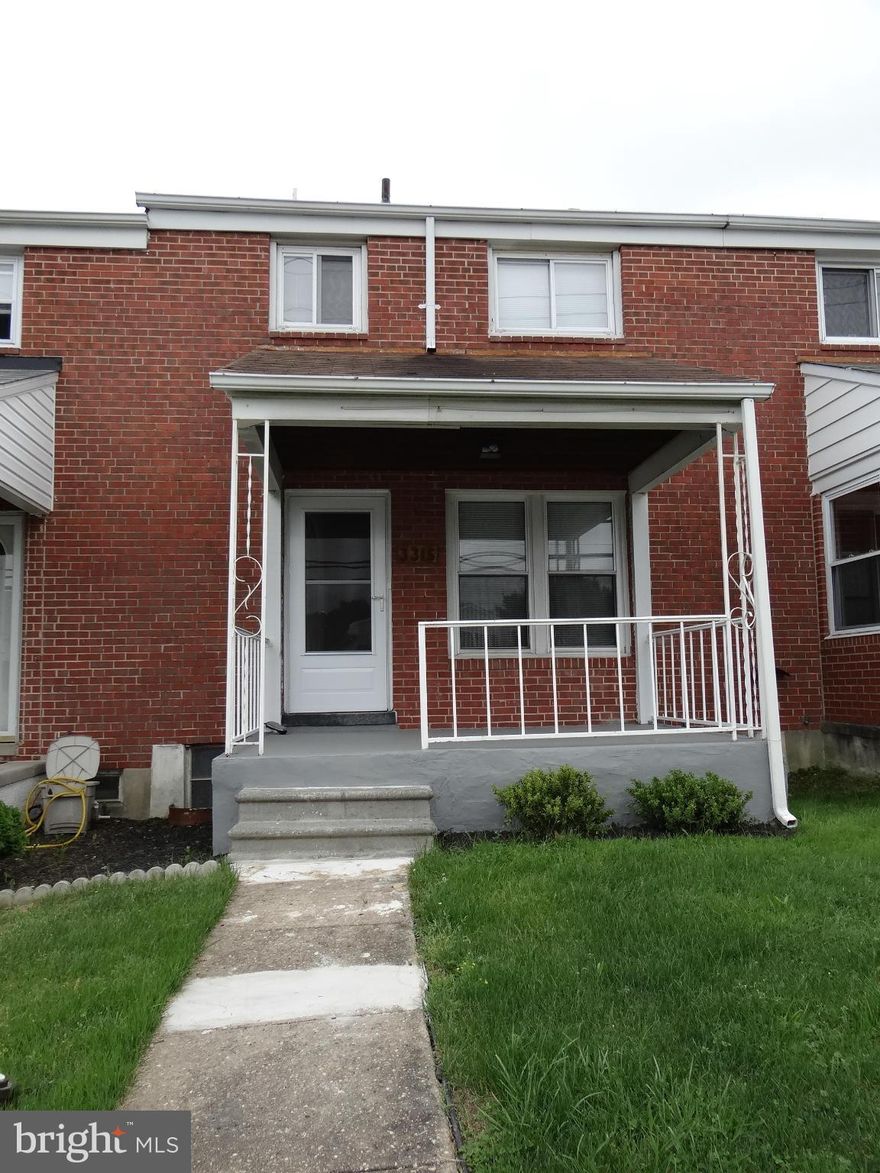 THIS IS A MUST SEE! Well maintained & Totally Updated Rowhome w/Covered Front Porch & Rear parking Pad* Freshly Painted w/New Neutral Carpet* Updated Kitchen w/recent appliances, Tile Back Splash & Laminate Flooring opens to Dining Area w/Sliders to Rear Deck* Newly Renovated Bathroom* Cozy LL Family Room w/New Carpet* Adjacent Large Storage Room w/Brand New Washer/Dryer*  New HVAC* MOVE-IN READY!