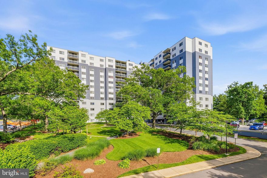 AFFORDABLE LUXURY IN MONTGOMERY COUNTY INSIDE THE BELTWAY! FHA & VA APPROVED, PET FRIENDLY!  ASSIGNED PARKING.  This is a fantastic opportunity to own in Takoma Overlook, just a mile from the District line and easy access to the beltway.  Enjoy this large, sunny, well-designed jr. one bedroom with a murphy bed to one side and a living room to the other.  Great eat-in kitchen has 42" maple cabinets, sleek granite countertops and stainless steel appliances.  Combo W/D in unit, plus large commercial laundry machines on the same floor.  Engineered hardwood flooring, marble surround bath with large vanity, new bathroom light fixture and plenty of storage with three closets.  Tree top views.  Low condo fee includes all utilities.  Community amenities include front desk in lobby, extra storage (fee based), guest parking, pool, tennis court, tot lot, Zen garden and BBQ picnic area.  Must see in person to appreciate!  Parking spot # 261 conveys.
