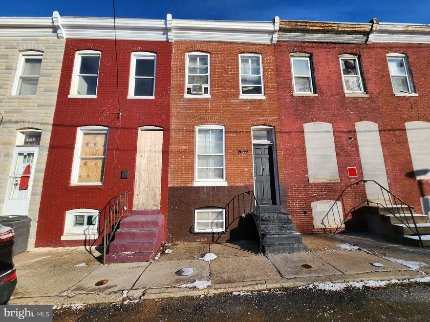ONLINE AUCTION: Bidding begins 7/11/25 @ 10:00am, bidding ends 7/15/25 @ 12:00pm. List price is the suggested starting bid. Deposit: $5,000.

2132 Boyd St is a two-story rowhome located in Baltimore’s Boyd-Booth neighborhood. It’s close to Grace Medical Center and the Westside Shopping Center. Major traffic arteries nearby include Wilkens Avenue, and S Monroe St. Property is believed to be occupied.