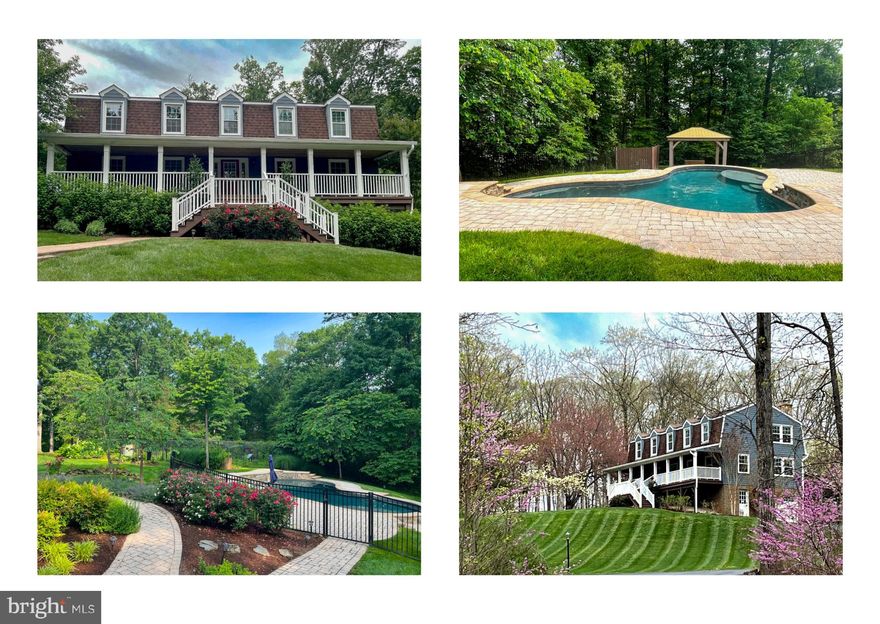 Welcome to a truly unique retreat tucked away on a totally private 7.68 acres, beautifully landscaped lot. ***Dive into the sparkling salt water system inground pool or just soak up the sun on the surrounding patio*** Practice your serve on the tennis court, host picnics beneath the trees, or take a quiet walk around the peaceful grounds.***Step inside to discover reclaimed wood floors that add warmth and character, and a freshly painted interior for a refreshed feel throughout*** The kitchen has been tastefully remodeled with white cabinets, granite counters, large island, Stainless steel Five Star gas cooktop, Kitchen Aid double ovens and  Bosch dishwasher to impress both the casual cook and the dining enthusiast. The great room off the kitchen features a amazing stone fireplace and is ideal for entertaining or family get-togethers. The main level also has a multi-purpose room which can be used as a bedroom, office, study etc, with a remodeled full bath. The upper level features a wonderful primary bedroom with a exquisitely remodeled ensuite bath. Plus two additional bedrooms one with a walk-in closet and a wonderful remodeled hall bath.  The large storage shed provides additional space for all your gardening needs and your very own chicken coop.  The long tree-lined &  paved driveway provides plenty of room for guest parking. This mint-condition home blends modern upgrades with serene outdoor living, offering space and privacy.  Additional features: New HVAC 2023, Pool main pump & filter were replaced 2024, Well pump & irrigation system 2020.  Fully automated irrigation system for front, back, side and pool yards. Septic pumped May 2025.  Don't hesitate on this great opportunity to own this amazing home.