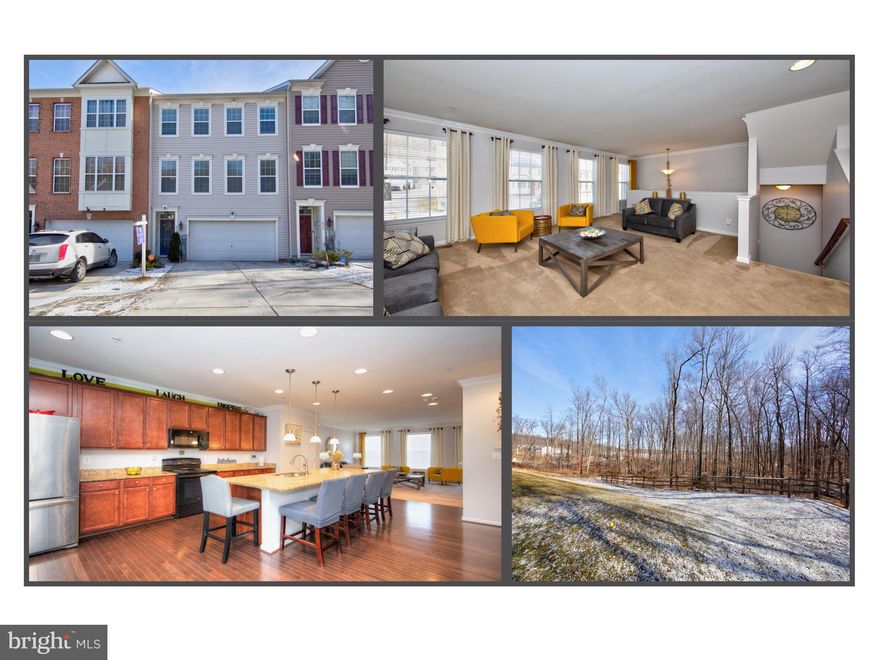 BE THE 1ST TO SEE THIS AMAZING HOME WITH 3 FULLY FINISHED LEVELS OF LIVING SPACE TO INCLUDE A 3 LEVEL BUMPOUT*Featuring 3 spacious bedrooms, 2 full baths, 2 half baths & 2 car garage*Gourmet kitchen with granite counters, SS appliances, large island, pantry & plenty of kitchen table space*Spacious master suite includes vaulted ceilings, walk in closet, sitting room & master bath with double vanity, soaking tub & separate shower*Fully finished lower level has recreation room, 1/2 bath & walk out to patio*Hardwood floors, upper level laundry room, parking pad for several cars & backs to trees*HOA fee includes snow removal, trash removal & all lawn maintenance*THIS HOME IS MOVE IN READY W/ OVER 2600 SQ FT!