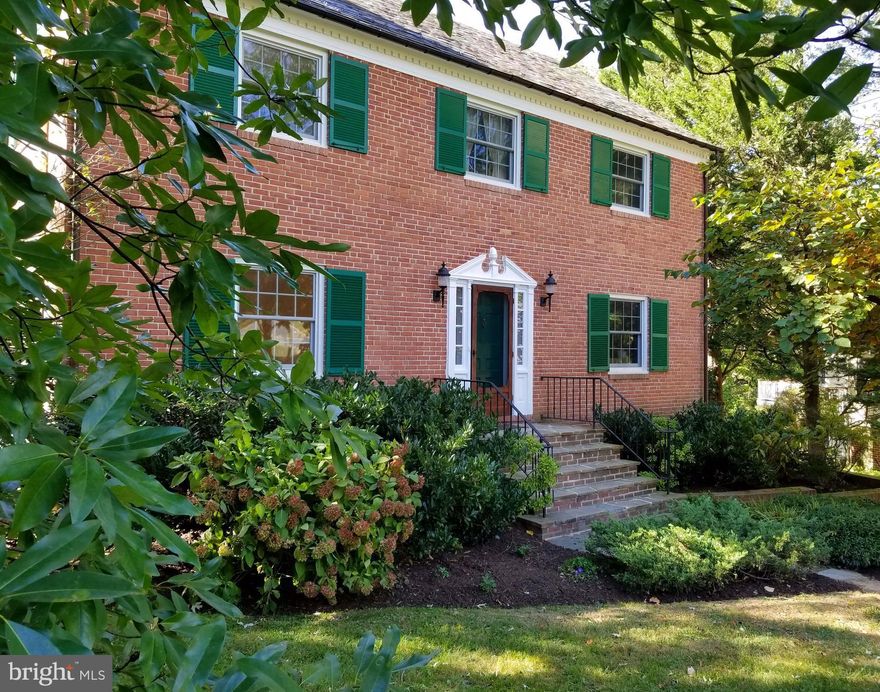 Immaculate all brick colonial in coveted county location just north of city line on quiet street. New roof, new HVAC, many updates & replacement windows. Elegant formal LR w/wdburn FP opens to bluestone terrace w/sitting walls. Spacious DR w/fine mill work. Kit w/cherry cabs & stainless appls. 5BRs w/Bonus Rm adj to MBR suite perfect for Study or Dressing Rm. Fin walkout basement. Move-in ready.