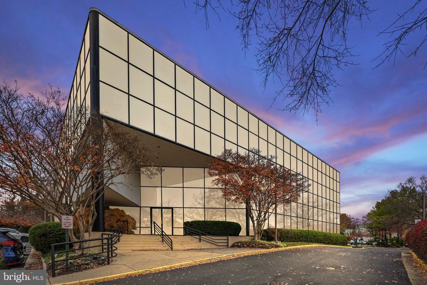 Trophy office condo with modern furniture, integrated AV equipment, exposed ceilings, upgraded lighting, and glass partitions. Comprised of Suites 220 & 250, the property takes of the majority of the 2nd floor with 4 sides of windows providing ample natural light. The space is a combination of offices and open space with 2 large meeting/classrooms with retractable screens and a video/podcast recording studio. The property provides office users, schools, coworking concepts, etc. with a unique turnkey opportunity complete with high-end finishes and amenities. Located less than a half mile from I-395 (Edsall Rd exit) and 1 mile from I-495, the building was renovated in 2007 and the common areas are well maintained. There are 111 parking spaces (3.4/1,000 SF). Condo dues ($8.31/SF/yr) cover common area maintenance, repairs, replacements, utilities, and janitorial.