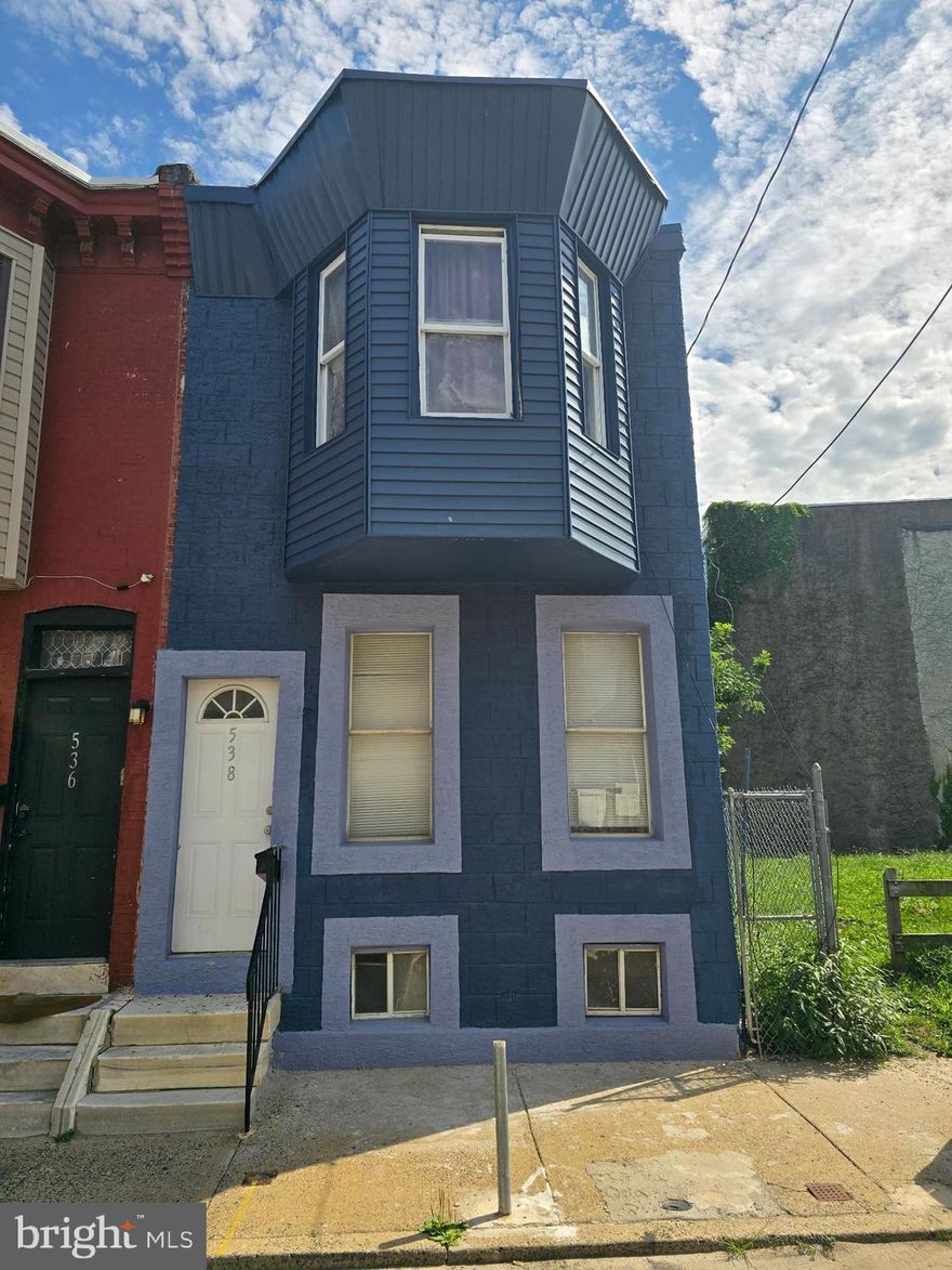 Opportunity Knocks in Ludlow! 
This beautifully situated end-of-row townhouse is more than just a property—it’s your chance to own a piece of one of Philly’s fastest-growing neighborhoods! Inspections welcome but, home being sold AS IS condition. Do not let this scare you away, home has good bones, in need of the right buyer with the right vision.

Over the last 7 years, the home has received major improvements:
✅ New electrical system
✅ Updated plumbing
✅ Modern heating system
✅ Recently replaced roof
✅ Freshly restored exterior façade

That means less work for you—and more value from day one!  Inside, you’ll find:
• 3 bright and spacious bedrooms
• 1 full bathroom
• Sturdy frame + cement siding construction
• A poured concrete basement with room for storage, a workspace, or future living space

This is a neighborhood on the rise, surrounded by hot spots like Fishtown and Northern Liberties. Enjoy:
Trendy local restaurants & cafés
Nearby parks and outdoor spaces
Easy access to shopping, nightlife & public transit
New construction all around selling inthe upper $500's

This is the perfect project for a savvy investor or buyer looking to unlock equity. Whether you want to renovate and resell, rent for cash flow, or simply hold and watch the value grow—this is the one.

Don’t miss your chance to own a move-in-ready property with serious potential in a neighborhood that’s buzzing with growth.

Schedule your showing today and start building your future in Ludlow!