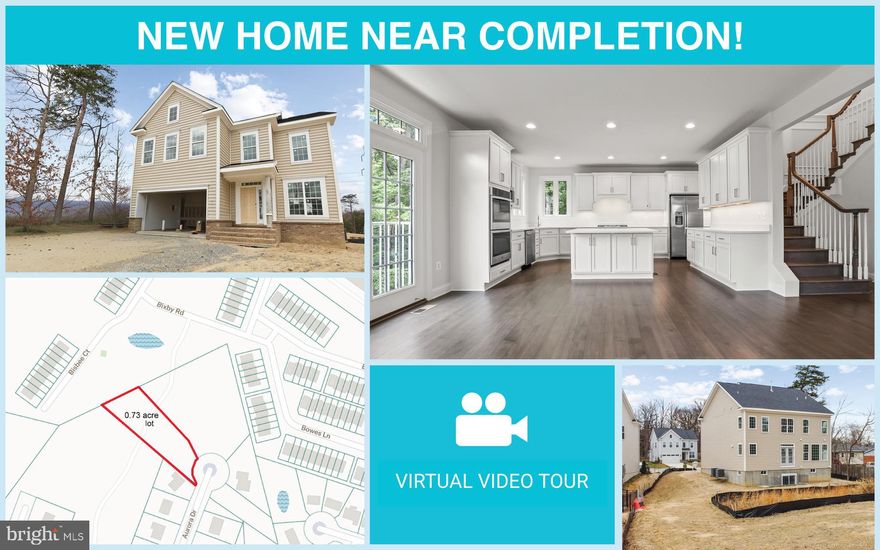 NEW CONSTRUCTION HOME with BUMP-OUT NEAR COMPLETION! MAY/JUNE DELIVERY. Approx 3,000 SF.  House will be similar to 14492 Aurora Dr (see video). Fantastic location less than 3 mi to Potomac Mills, 2 mi Mom's Organic Market and 2 mi to Stonebridge at Potomac Town Center. Large 0.73 ACRE LOT on a quiet CUL-DE-SAC.  Established neighborhood with NO HOA. 4 Bedrooms with 3.5 Baths (per plan). 9’ Ceilings on First Floor and 2nd floor. Recessed Lighting in Kitchen and Halls. Hardwood Flooring in Foyer, Gallery, Powder Room, Kitchen and Breakfast Room. Ceramic Tile Flooring in Laundry Room. Kitchen details: 42” Kitchen Wall Cabinets. GE Stainless Steel Appliances. Walk-In Pantry. Walk-In Closets in Owner’s Bedroom.  Three-Piece Crown Molding in Foyer and Dining Room.  Gas Fireplace in Family Room. Wood Composite Shelving in Pantries and Closets. Exterior details: Two Car Front Entry Garage. Brick Stoop, Steps and Leadwalk. Front and Rear Waterproof Exterior Electrical Outlets. Six-Panel Insulated Fiberglass Front Door. 30-Year Fiberglass Architectural Shingles. Finished Garage with Drywall, Paint, and Window Trim. Large backyard backing to trees. Plenty of space to build your own tennis/pickleball court. Close to parks and activities, including Neabsco Boardwalk, Cloverdale Park, Marumsco Acre Lake Park, and Belmont Bay Harbor Marina. Conveniently located near major commuter routes including I-95, Rt. 1, and Dale Blvd. Easy access to DC, Pentagon, shopping, dining, and entertainment options such as Potomac Mills, Mom's Organic Market, Stonebridge at Potomac Town Center, Alamo Drafthouse, and Smoketown Plaza.
