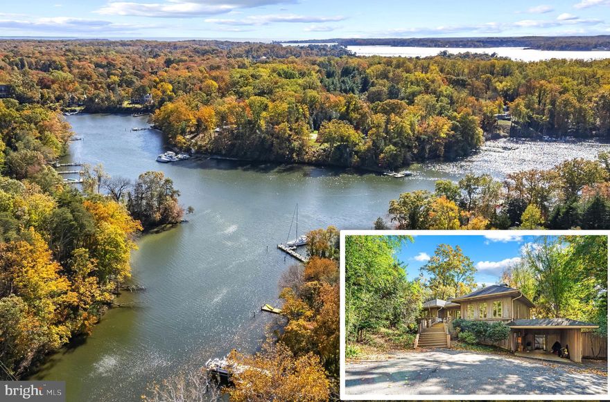 New Price  - Seller wants offer today and a fast close.  Incredible value for this Custom-built, Private, Waterfront Retreat on Crab Creek off the South River.   Private one acre, deep water Waterfront with incredible views from almost every room and an In Ground Pool.  This gorgeous property is an entertainers dream  - just minutes from downtown Annapolis as well as Rt 50 and commuter routes making it the ideal resort like residence or weekend getaway  As you arrive up the long tree-lined drive and enter the grand entry foyer with the wall of windows and stunning water views you'll immediately take in the multi-level tray ceilings with custom lighting effects, the  marble and the hardwood floors and the curved walls and cabinetry.  These amazing details are carried throughout as well as the stunning water views from almost every room.  This property was custom designed by the original owners who were an Architect and an Interior Designer.  Next, head out the side entrance to the gazebo and the private, resort-like in-ground pool surrounded by hardscape and trees.  This is the perfect place for outdoor living and entertaining.  Finally, head out the back door to the large deck overlooking your waterfront vista and stroll down to the water across the storybook-like bridge and gently slopped path to your private pier with a deep water slip.  You won't want to miss this one.  Note:  30 day rent back is needed by the Seller after closing.