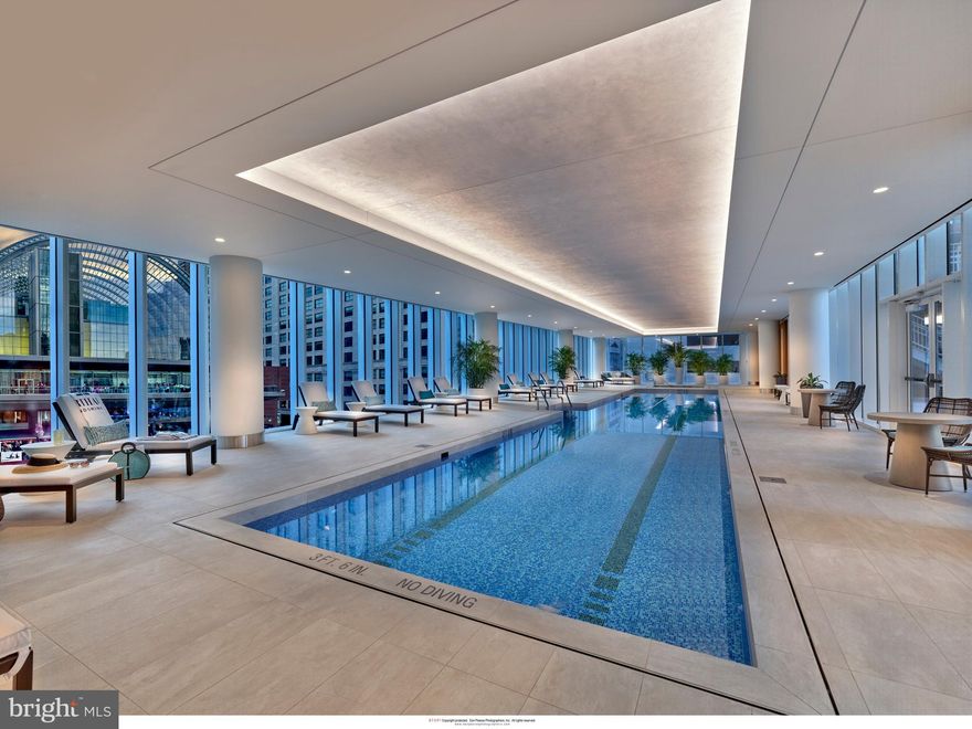 Brand New/Move-In Ready

Arthaus, a commanding new residential high-rise in Philadelphia’s performing arts district, presents Unit 2103:  A stunning 2-bed, 2.5-bath, 1,860 SF single-level residence with Delaware River and southern views priced at $1,640,000 !!!  

This maintenance-free, move-in-ready corner home offers high-end interior design, resort amenities, white glove services, and the utmost privacy. Tax abatement is available. Whether you're a busy professional, retiree, or globe trotter, 2103 is a MUST-SEE!

Arthaus impresses you from the moment you arrive. The beautifully grained, solid wood door swings open to a gracious foyer that’s long and spacious, perfect for displaying an art collection. There's also a large storage closet, powder room, laundry facilities, and passage to the private sleeping chambers off the foyer.

Unobstructed river views fill the great room's windows where kitchen, living, and dining spaces combine in a sophisticated family lounge space. Soaring ceilings, floor-to-ceiling windows, wide-plank Havwood flooring in Fendi, and a weather-protected walk-out balcony make the room feel bright and airy, perfect for every occasion. Situated on the southeast corner of the building, 2103 is one with the sky.  There’s nothing as tall as Arthaus anywhere is sight so you can see for miles and the effect is pure zen.

The chef’s kitchen is top-notch, with a stylish large center island that seats four. The all polar white matte  make a big statement with the Golden Gate quartz countertops and backsplash. The high-end, stainless appliance package includes Wolf, Bosch, Sub-Zero, and Asko appliances, and door fronts have been fully integrated into the cabinet design for a seamless look.

The primary suite and one guest bedroom are on the south side of the condominium, with views of the sports stadiums. The second bedroom is a perfect spot for visiting guests. They'll love the south-facing views that go on forever. The guest bathroom features include a walk-shower tiled in Porcelain Calacatta, Kohler toilet, and Poggenpohl single sink vanity in polar white matte topped with super white quartz. The ultra-private owner's suite has two walk-in closets and a large sleeping area with southern views. The best-in-class bathroom package includes a Badeloft soak-in tub, double vanity with Robern mirrors, super white quartz marble and Poggenpohl cabinets, Contempo white marble floors and shower tile, and a Kohler toilet closet.

Arthaus is a modern masterpiece crafted by renowned developer Carl Dranoff, designed by Kohn Pedersen Fox, and built by Intech Construction. Its architecture and amenities prioritize wellness and well-being, from the stunning Monet-inspired mosaic in the lobby to the private resort on the 6th and 7th floors, featuring a pool, fitness facilities, spa, salon, pet park, outdoor terraces, lawns, gardens, and more. White glove services include a 24-doorman, concierge, chauffeured town car, and valet. 

This home comes with 1 parking license. With the 10-year tax abatement, annual real estate taxes are approximately $3,242